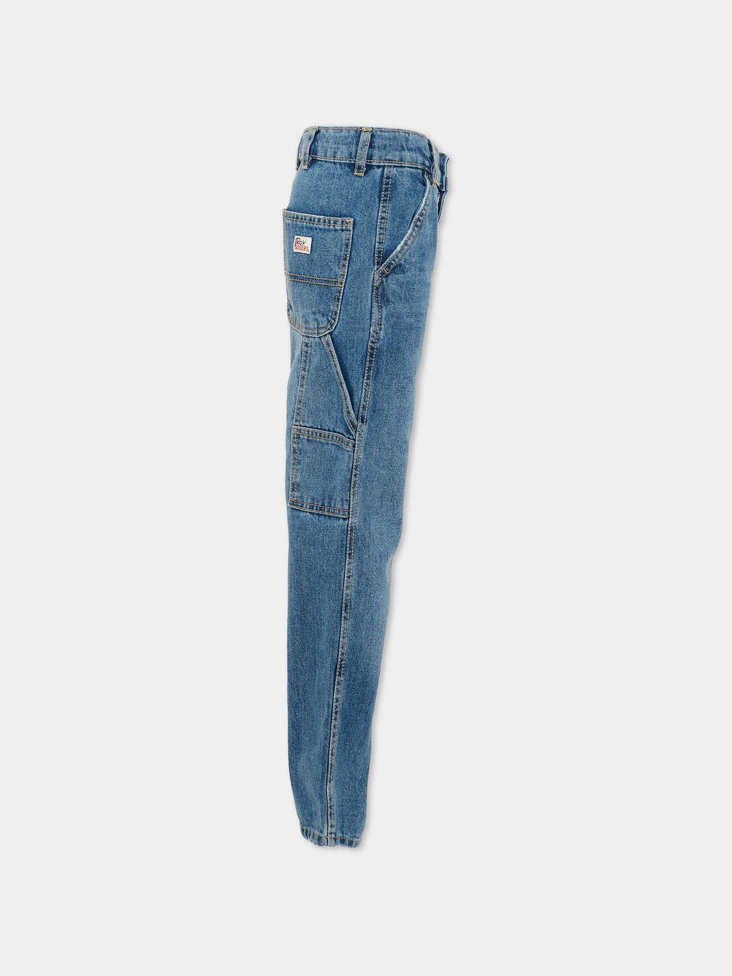 Jeans denim per bambino tasche cargo,Roy Roger's Kids,RG148 0 7028