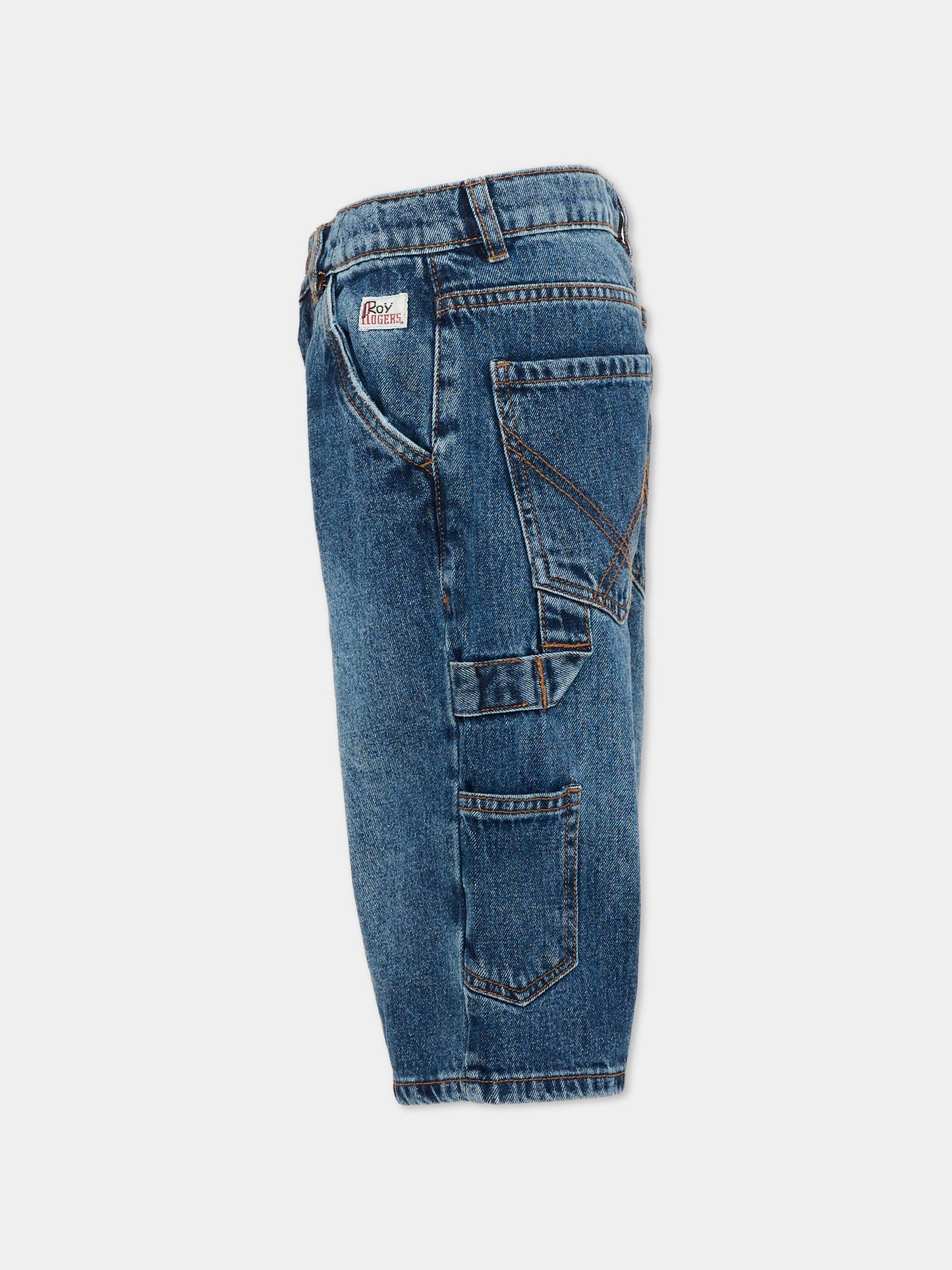 Jeans denim per bambino cargo,Roy Roger's Kids,RG197 0 7012