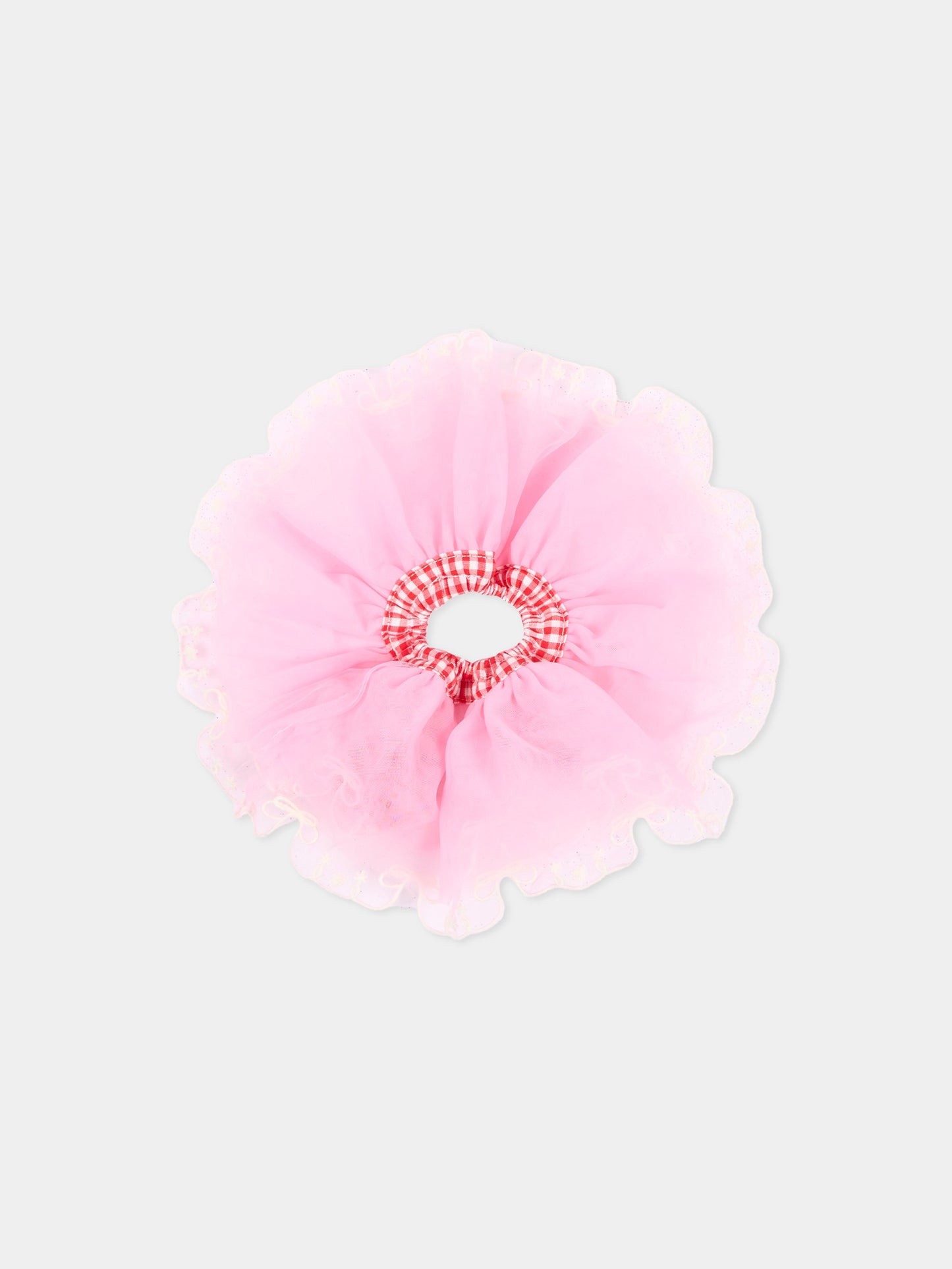 Elastico per capelli con ricamo ciliegie da bambina,Poco Blush,SS262A04