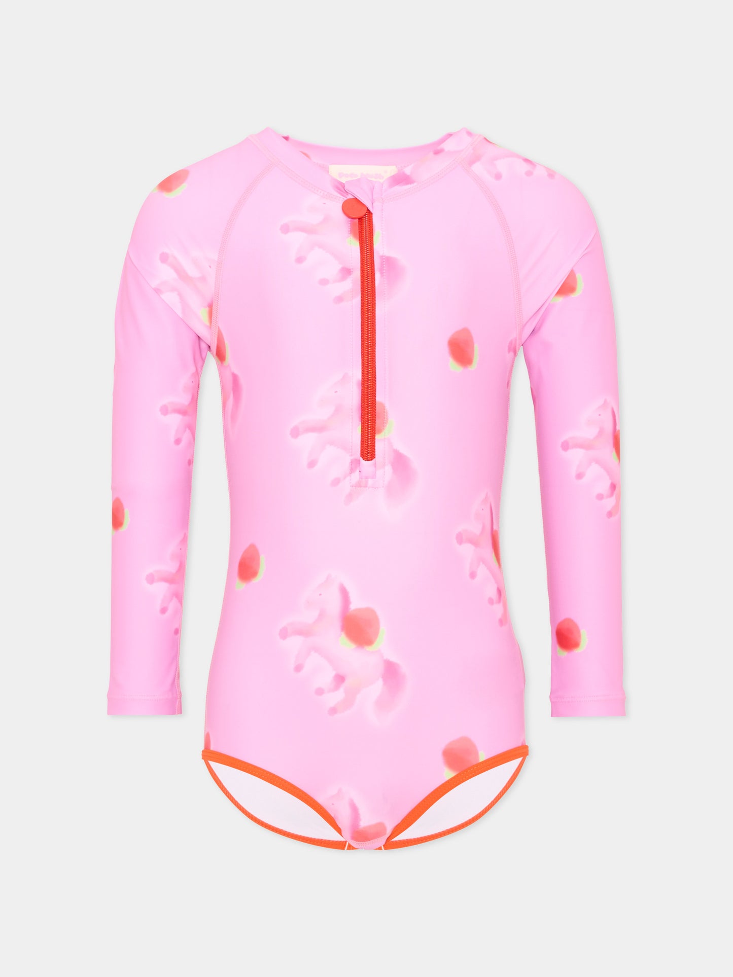 Costume intero rosa per bambina con pony,Poco Blush,SS264105