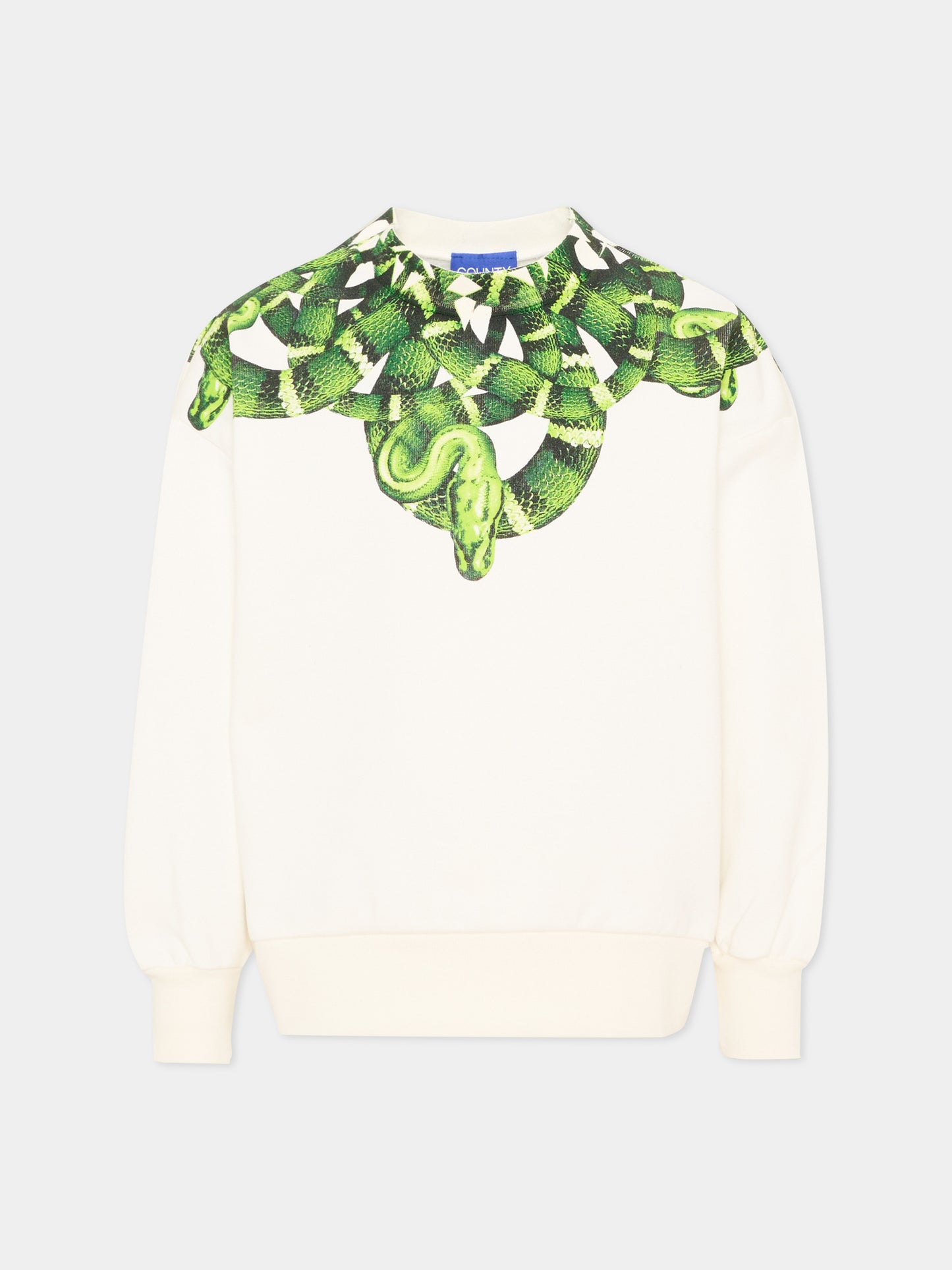 Felpa avorio per bambino con serpente,County Of Milan Kids,S6CMJBSW012 412