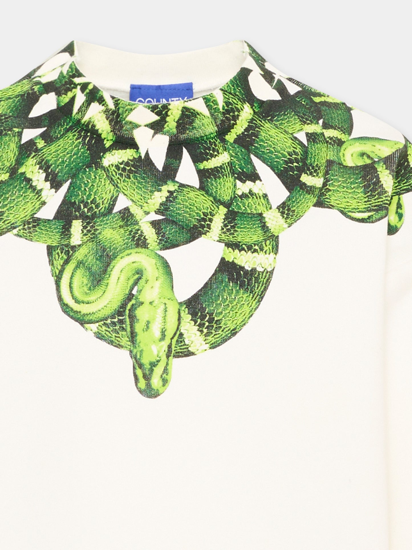 Felpa avorio per bambino con serpente,County Of Milan Kids,S6CMJBSW012 412