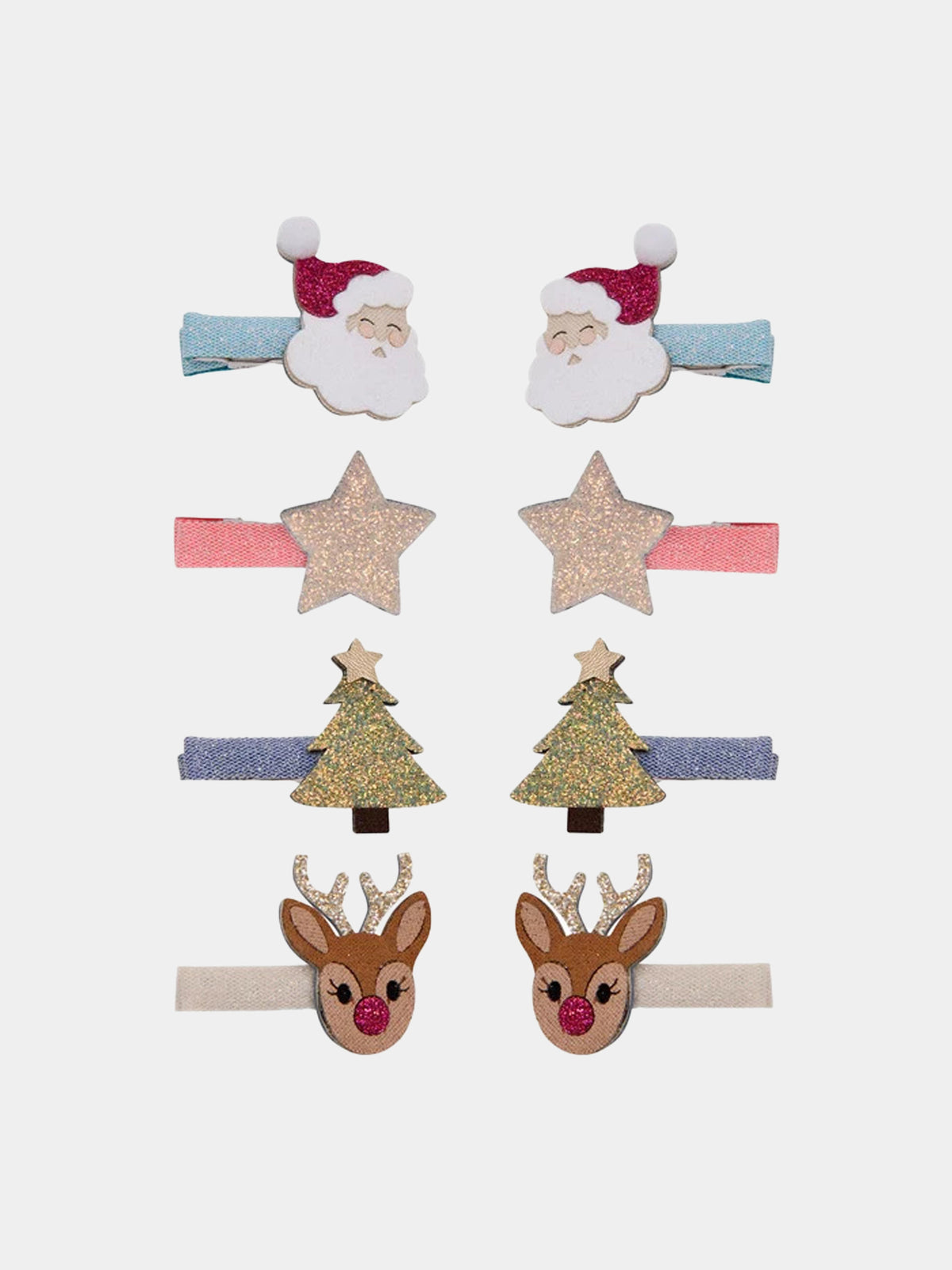 Set fermagli multicolor per bambina natalizio