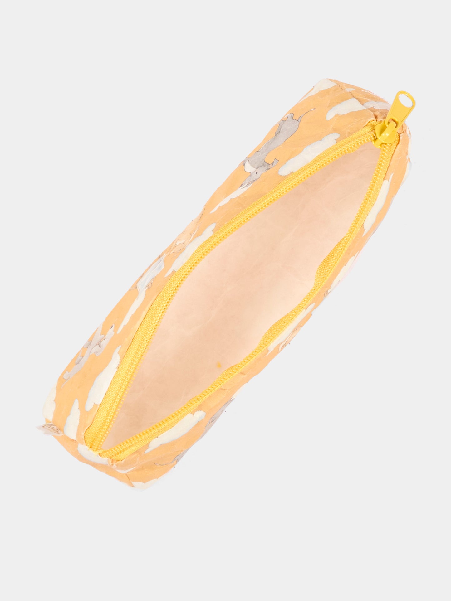 Astuccio giallo per bambini con cani
