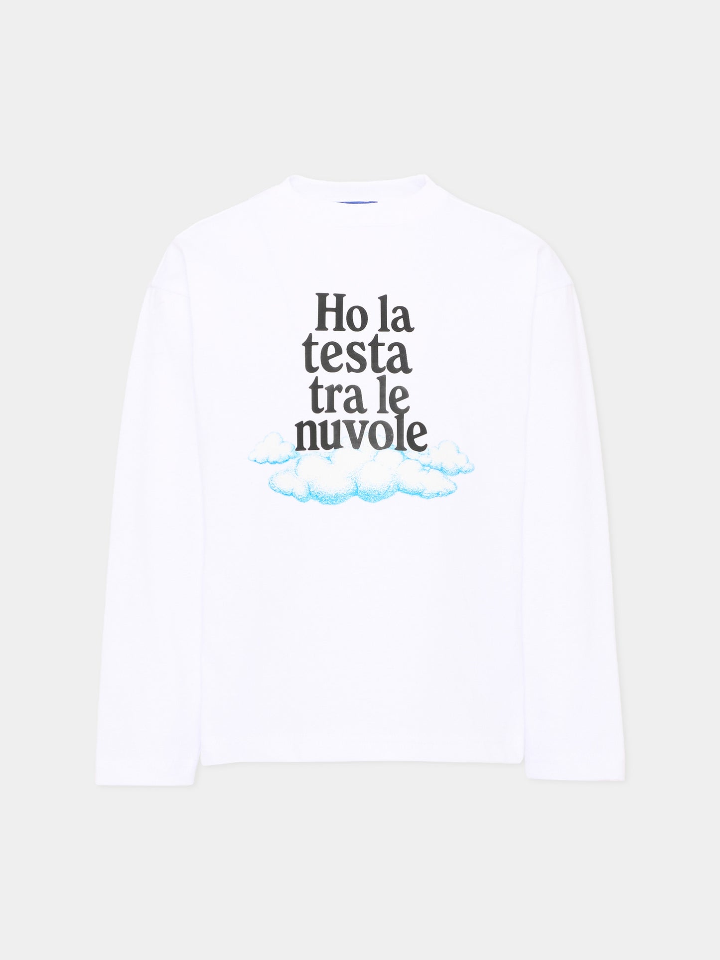 T-shirt a manica lunga bianca per bambini con frase,Pescheria Mon Amour,PMAK LS005 WHT