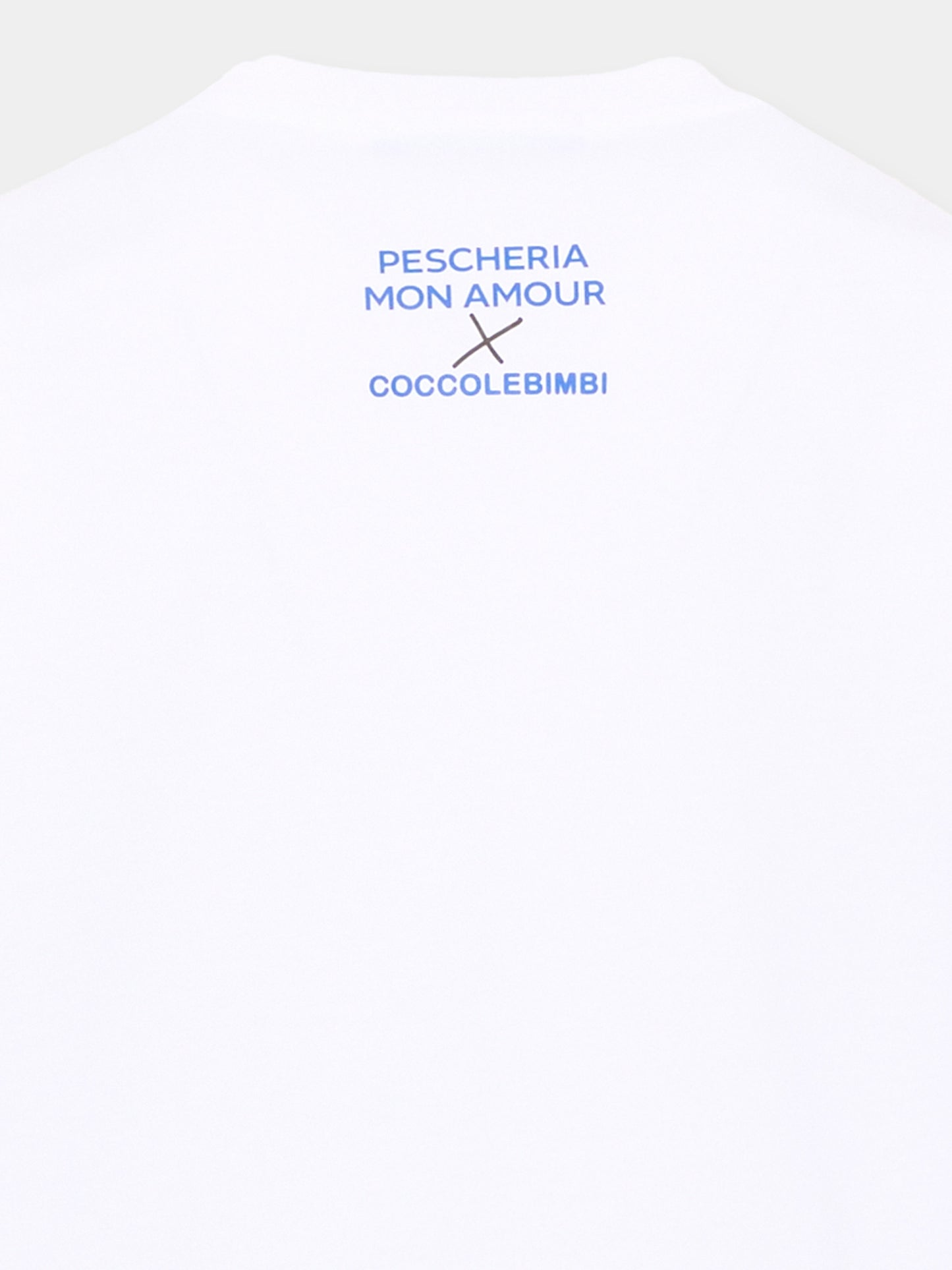 T-shirt a manica lunga bianca per bambini con frase,Pescheria Mon Amour,PMAK LS005 WHT