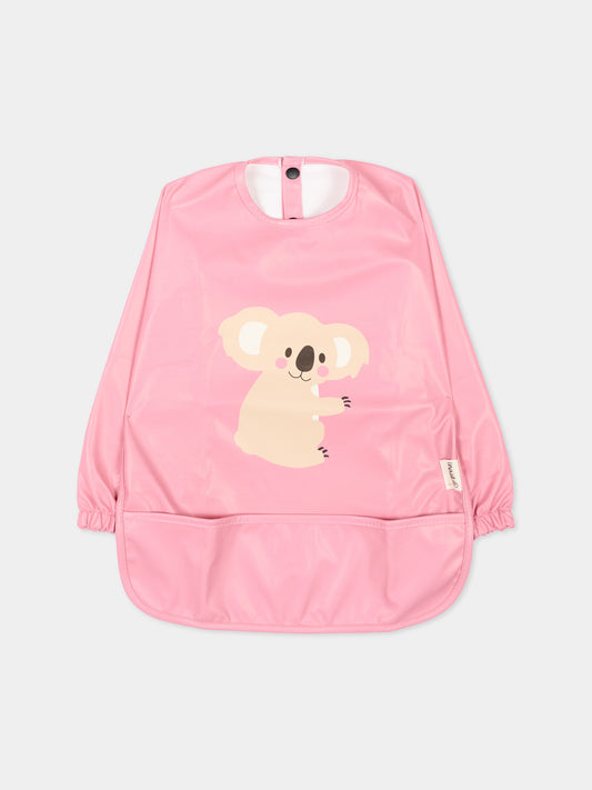 Bavaglino rosa per neonata con koala,Inaiê ,BI ROS