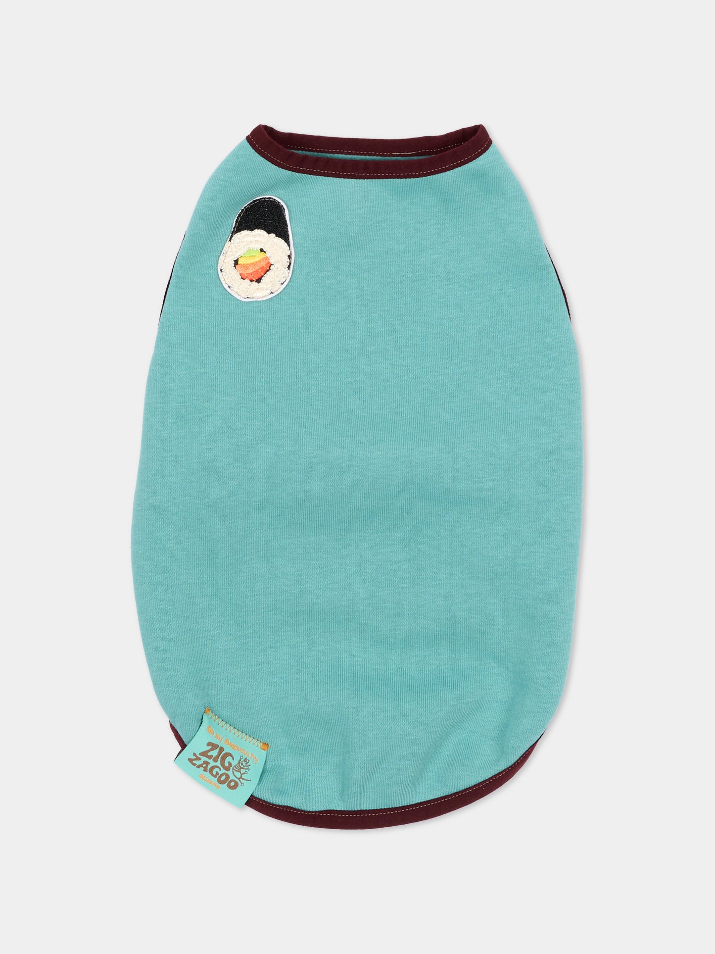 Tutina Ludovica verde per cani con patch