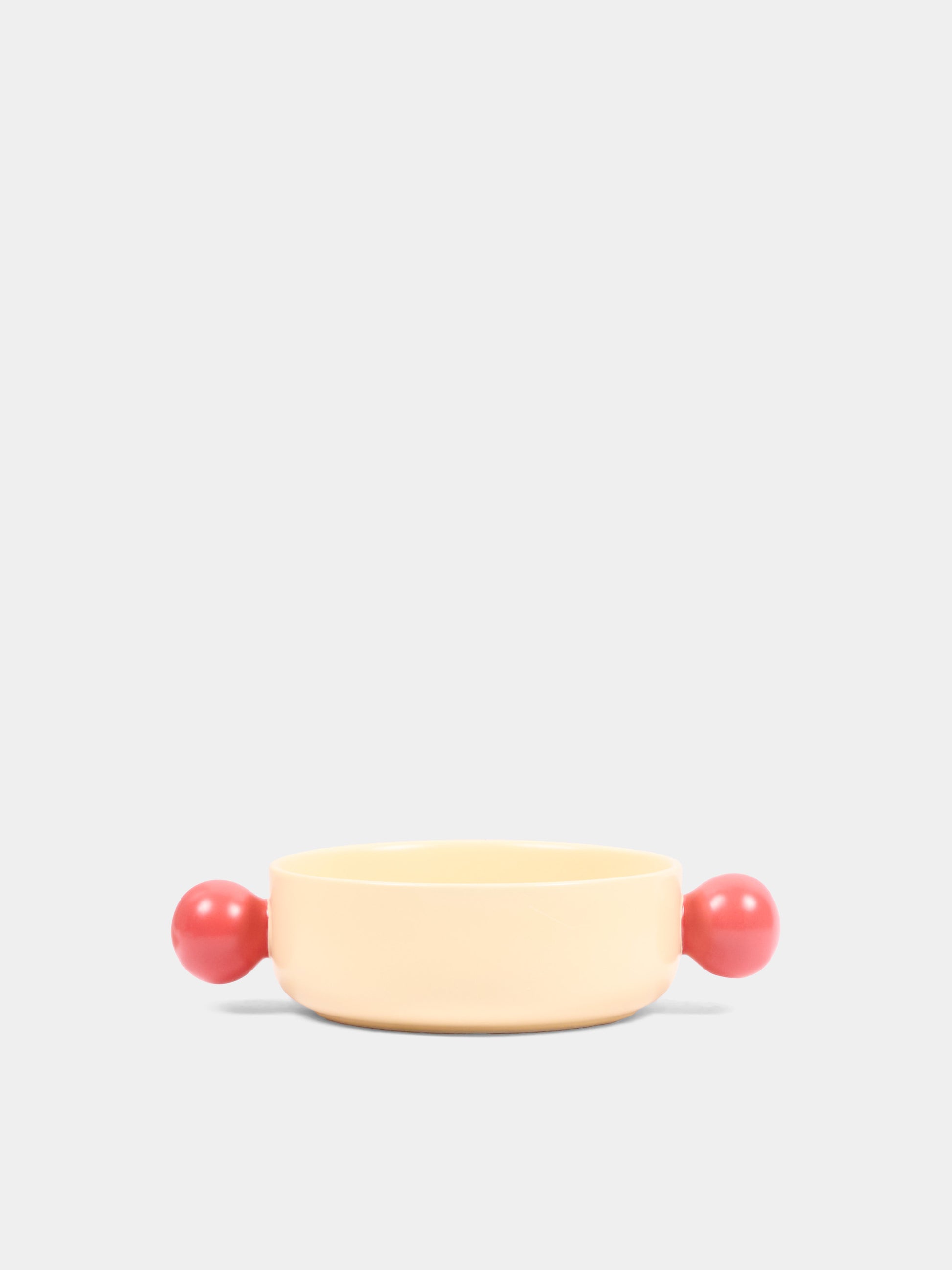 Ciotola Pon Pon beige per cani in ceramica,Jampy,ACC CIO CERA BEI VDT