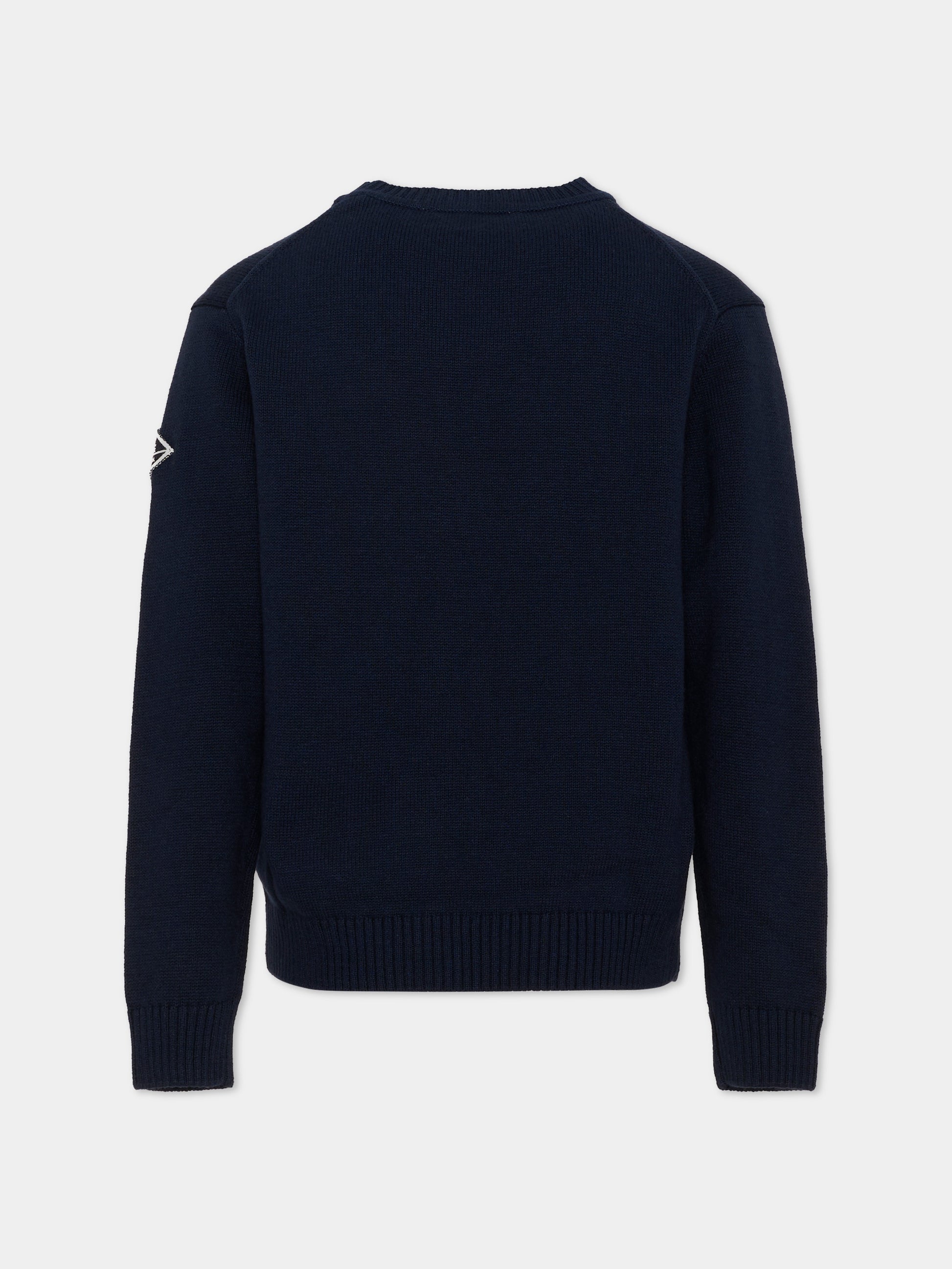 Maglione blu per bambino con logo,Roy Roger's Kids,R F107 00 3885