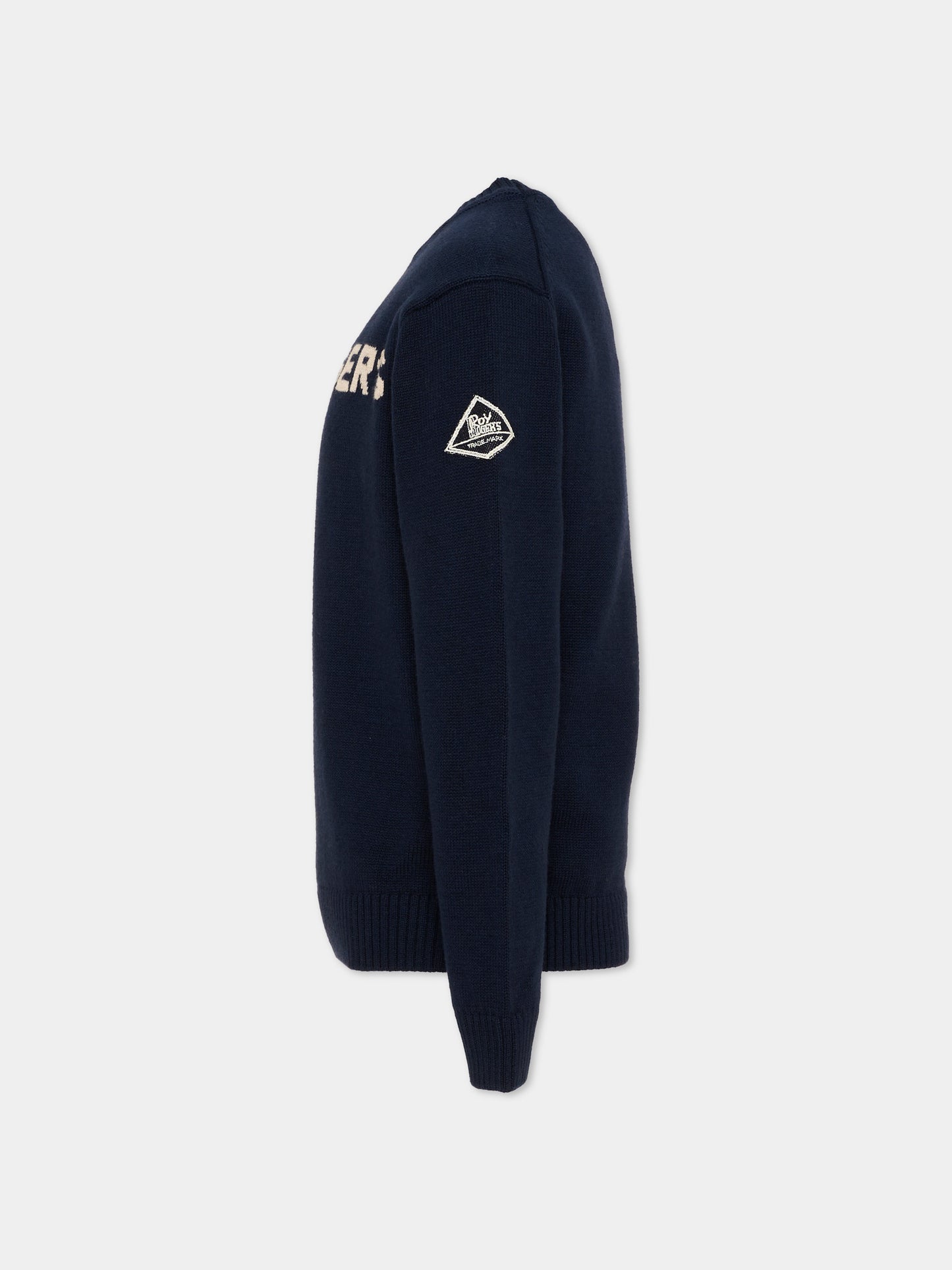Maglione blu per bambino con logo,Roy Roger's Kids,R F107 00 3885
