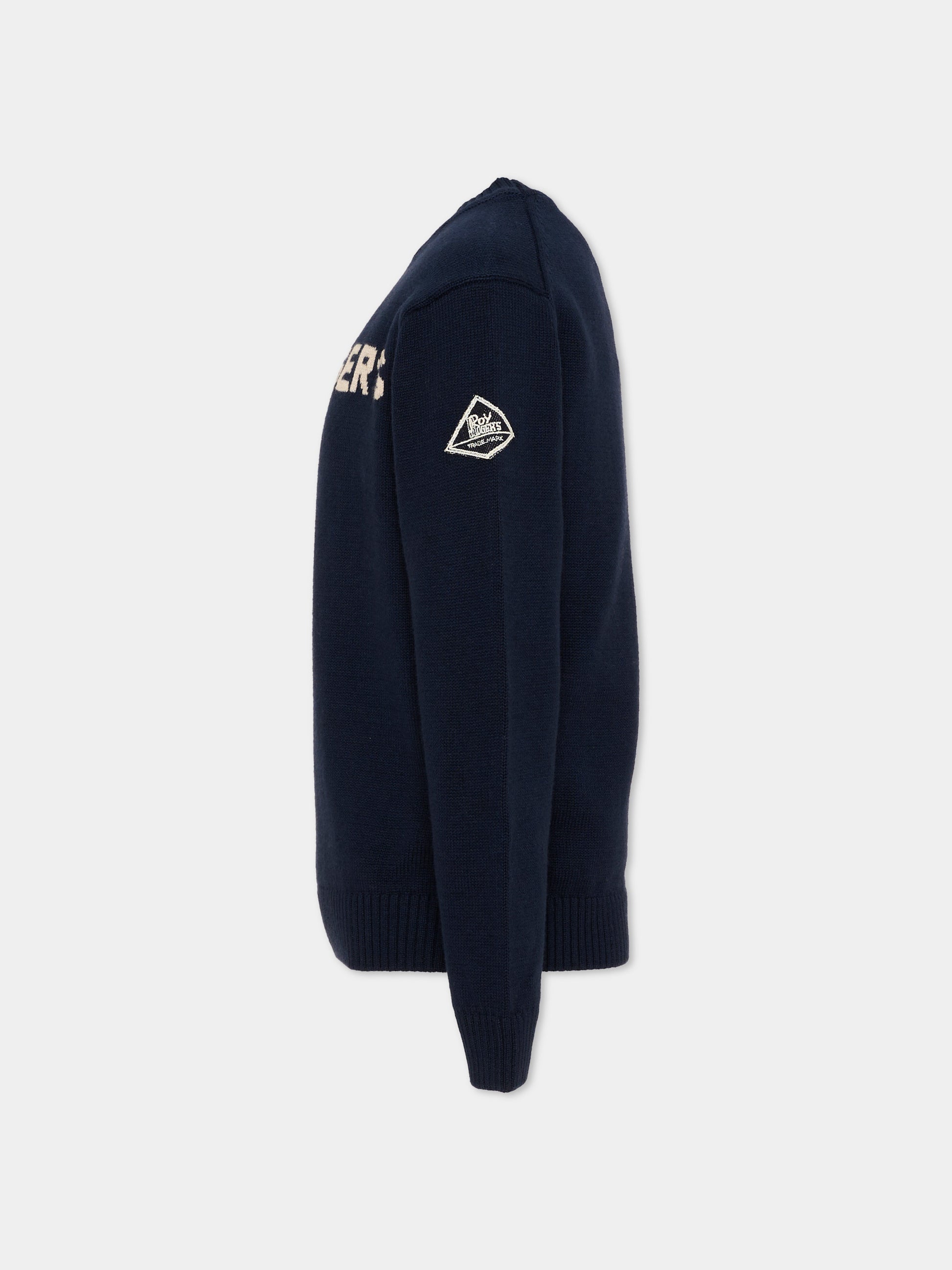 Maglione blu per bambino con logo,Roy Roger's Kids,R F107 00 3885