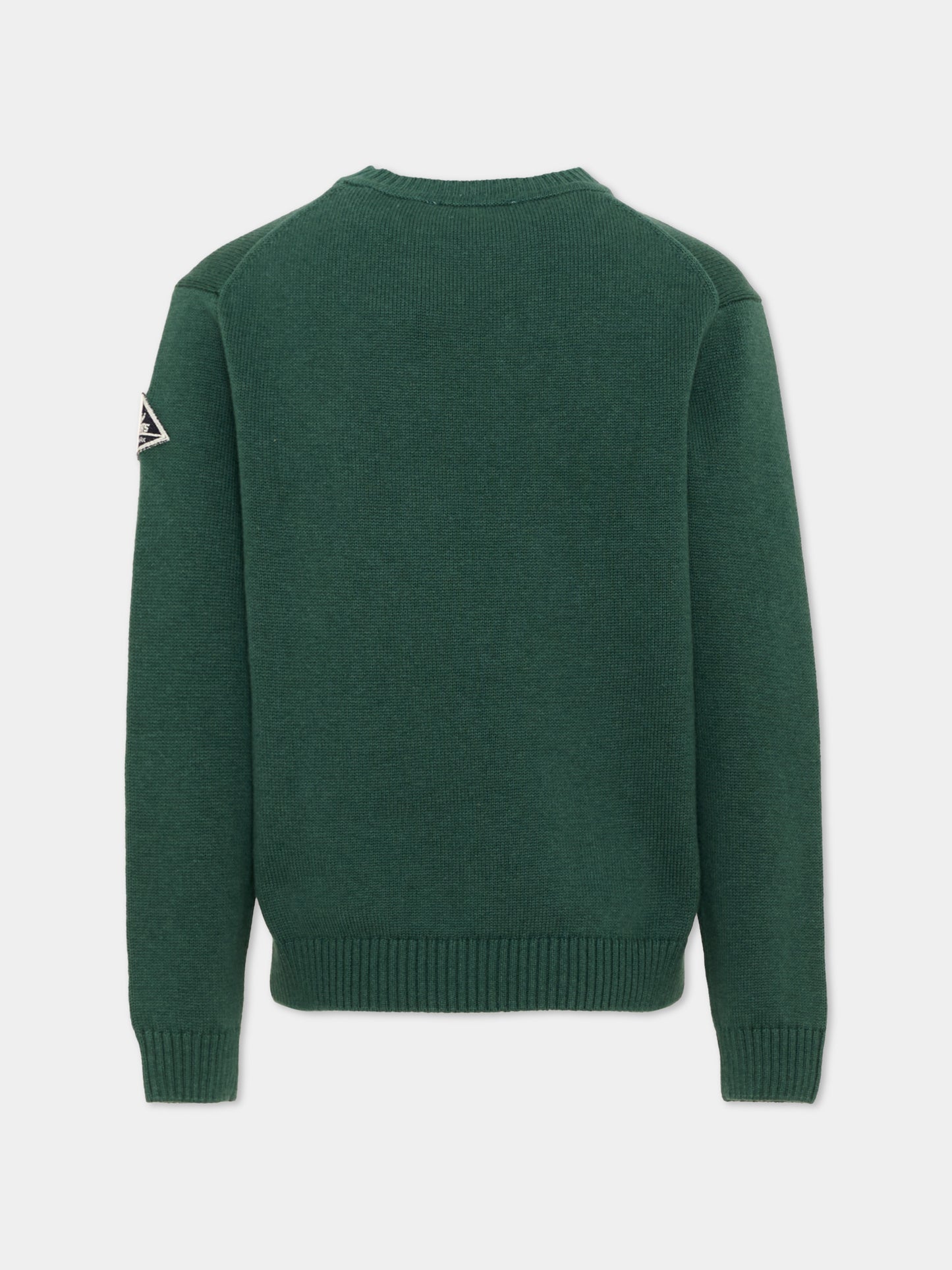 Maglione verde per bambino con logo,Roy Roger's Kids,R F107 00 4743