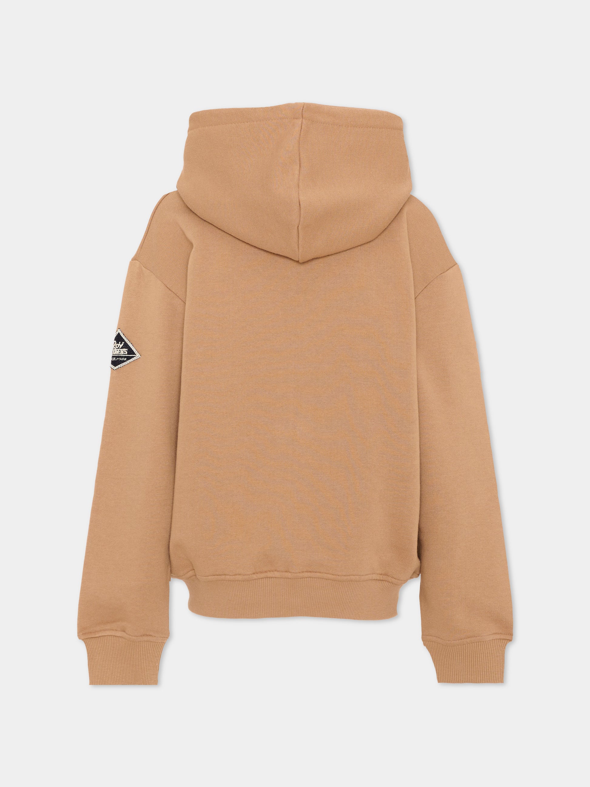 Felpa con cappuccio beige con zip,Roy Roger's Kids,R F124 00 0729