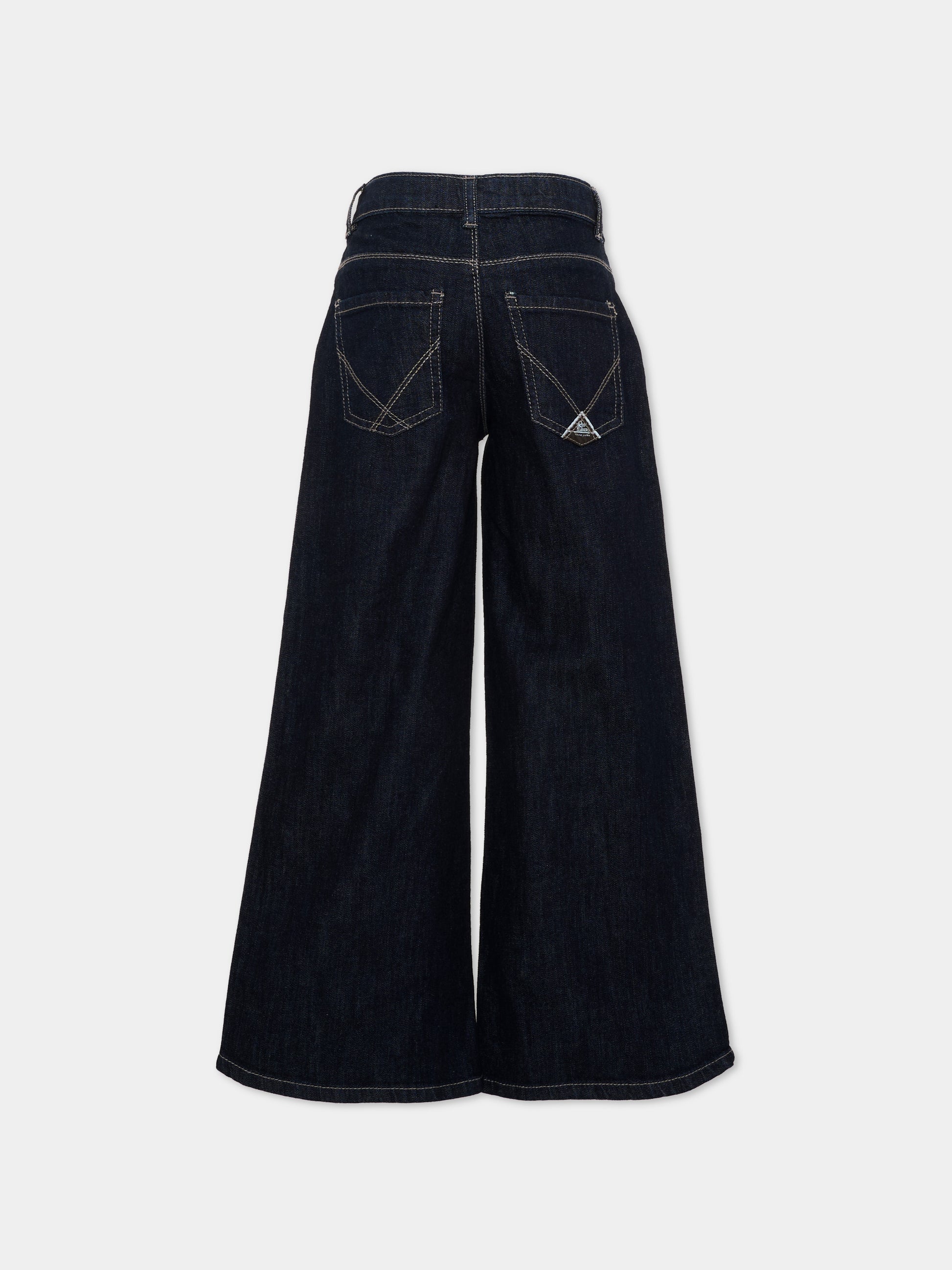 Jeans denim per bamina gamba ampia,Roy Roger's Kids,R F176 00 7004