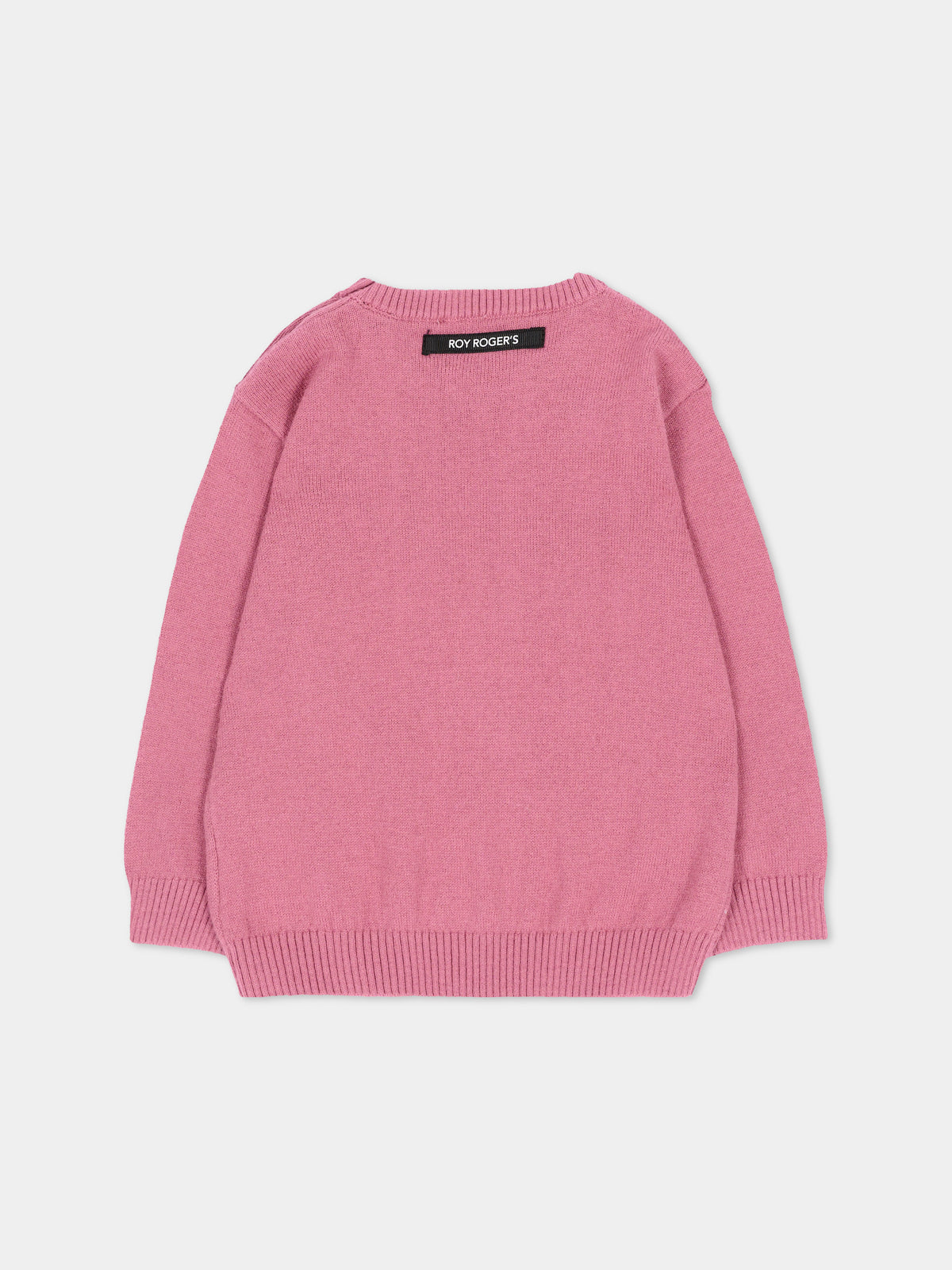 Maglione rosa per neonata con logo,Roy Roger's Kids,R F190 00 3021
