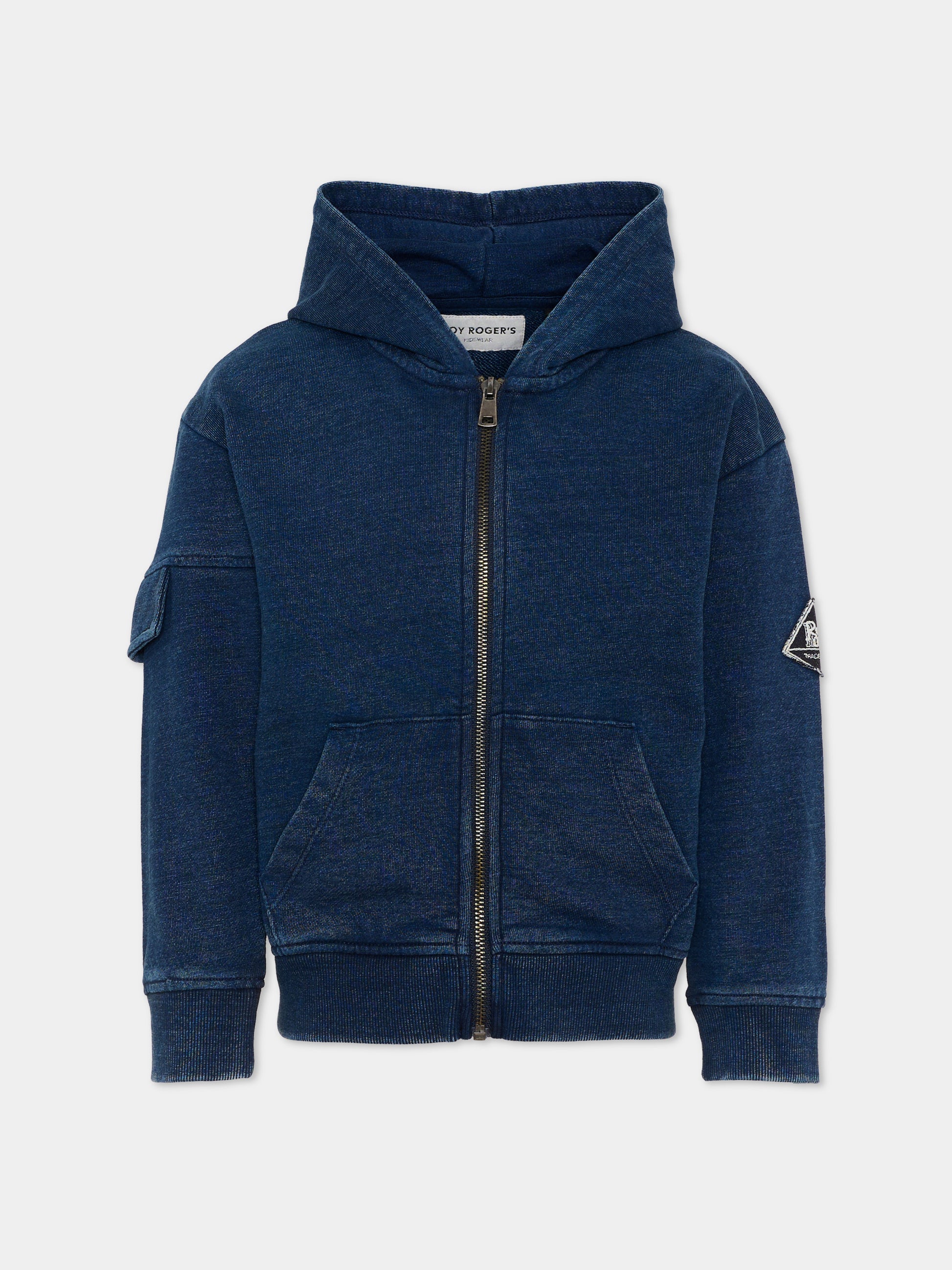 Felpa con cappuccio blu con zip,Roy Roger's Kids,R F102 00 7750