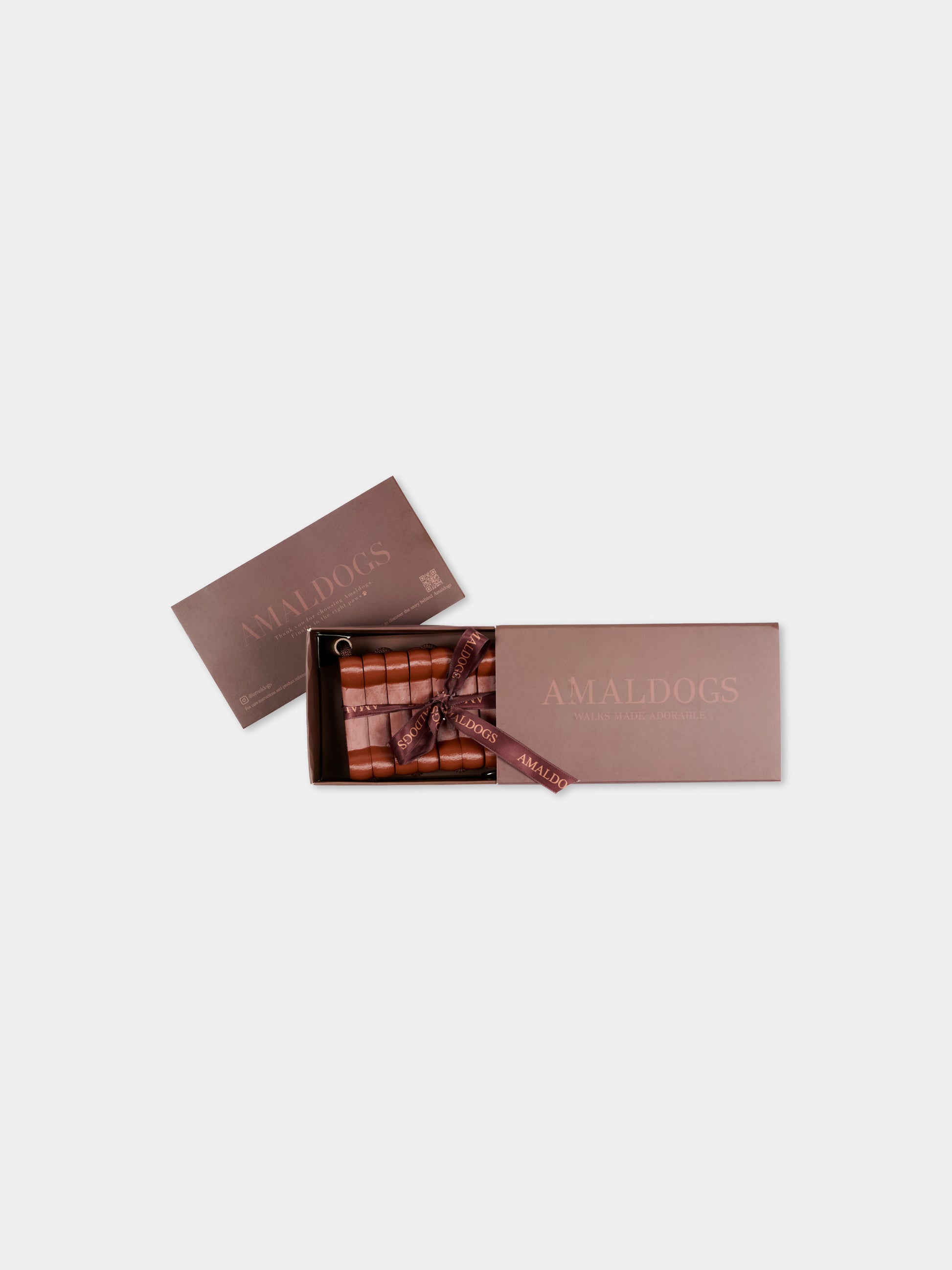 Collare The Biscuit marrone per cani,Amaldogs,THE BISCUIT LEASH CREME BRULEE