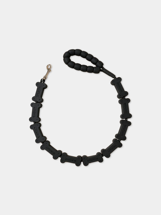 Collare The Biscuit nero per cani,Amaldogs,THE BISCUIT LEASH REGLISSE NOIR
