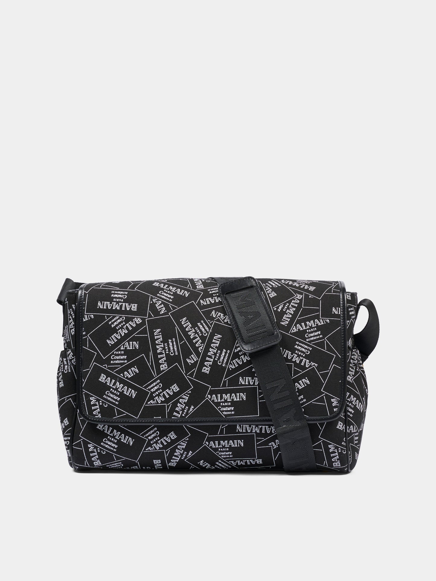 Borsa mamma nera per neonati con logo,Balmain Kids,BX0578 Z3379 930BC