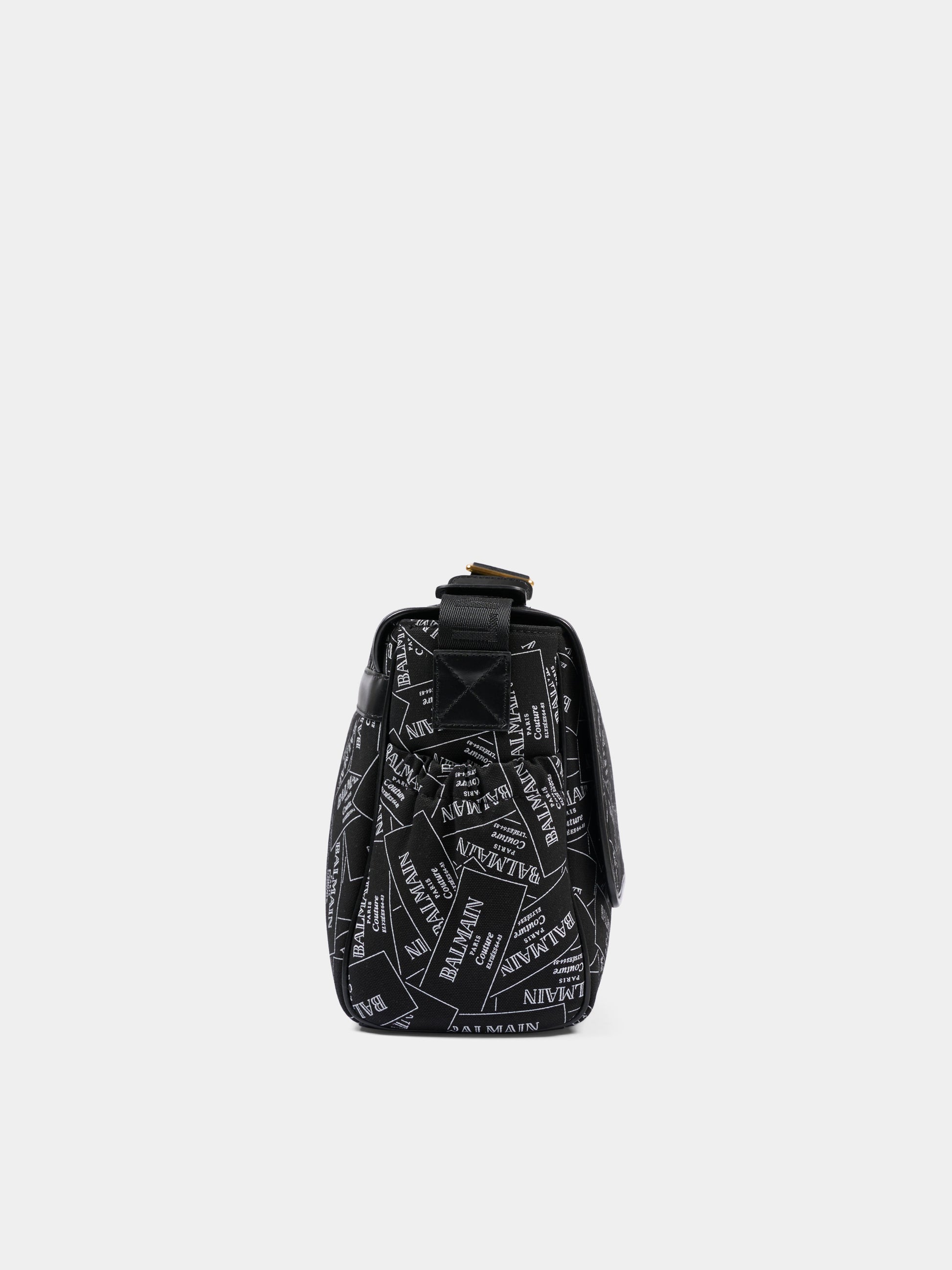 Borsa mamma nera per neonati con logo,Balmain Kids,BX0578 Z3379 930BC