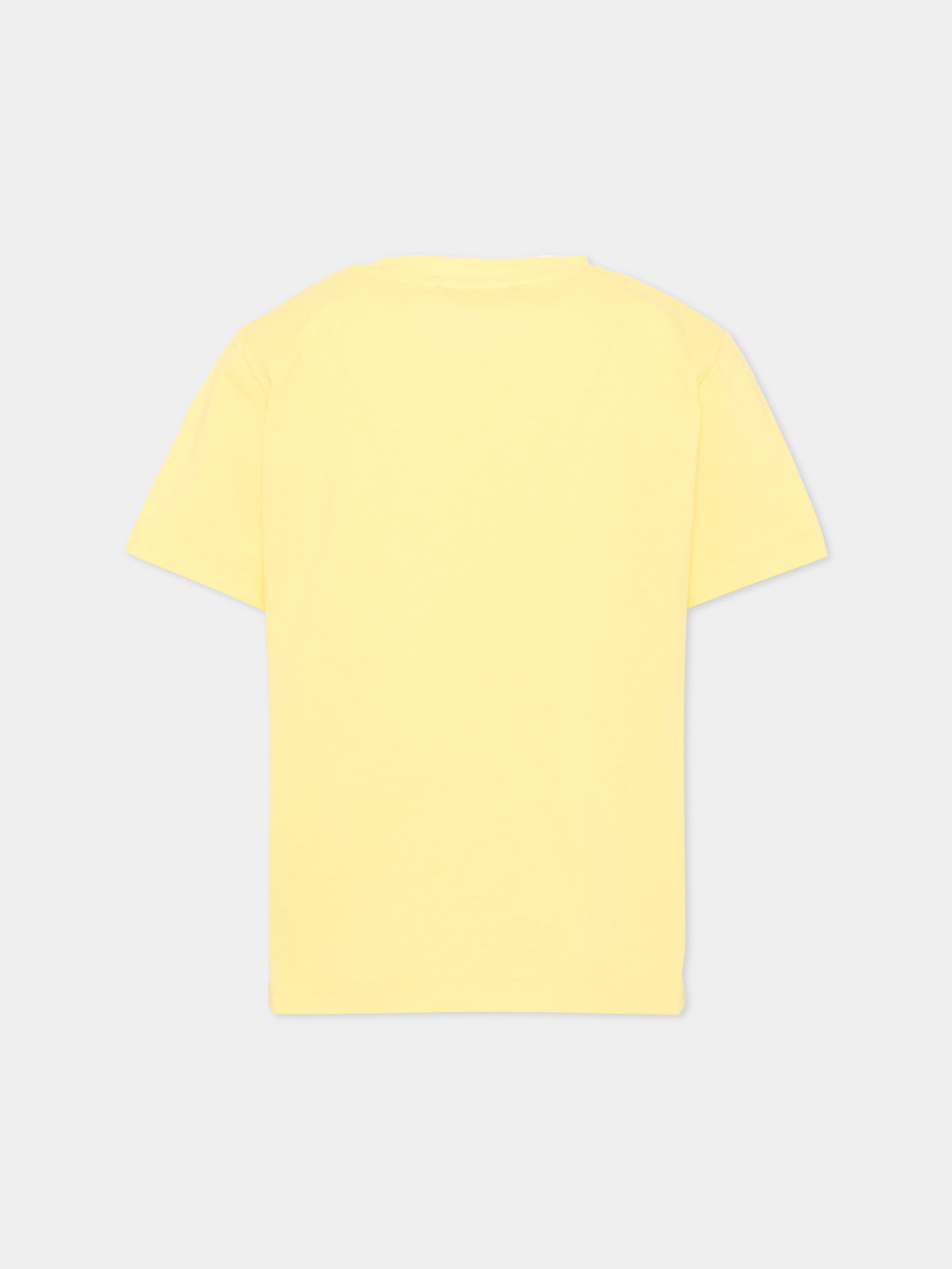T-shirt a manica corta gialla per bambini con stampa,Balmain Kids,BW8R01 Z0057 203
