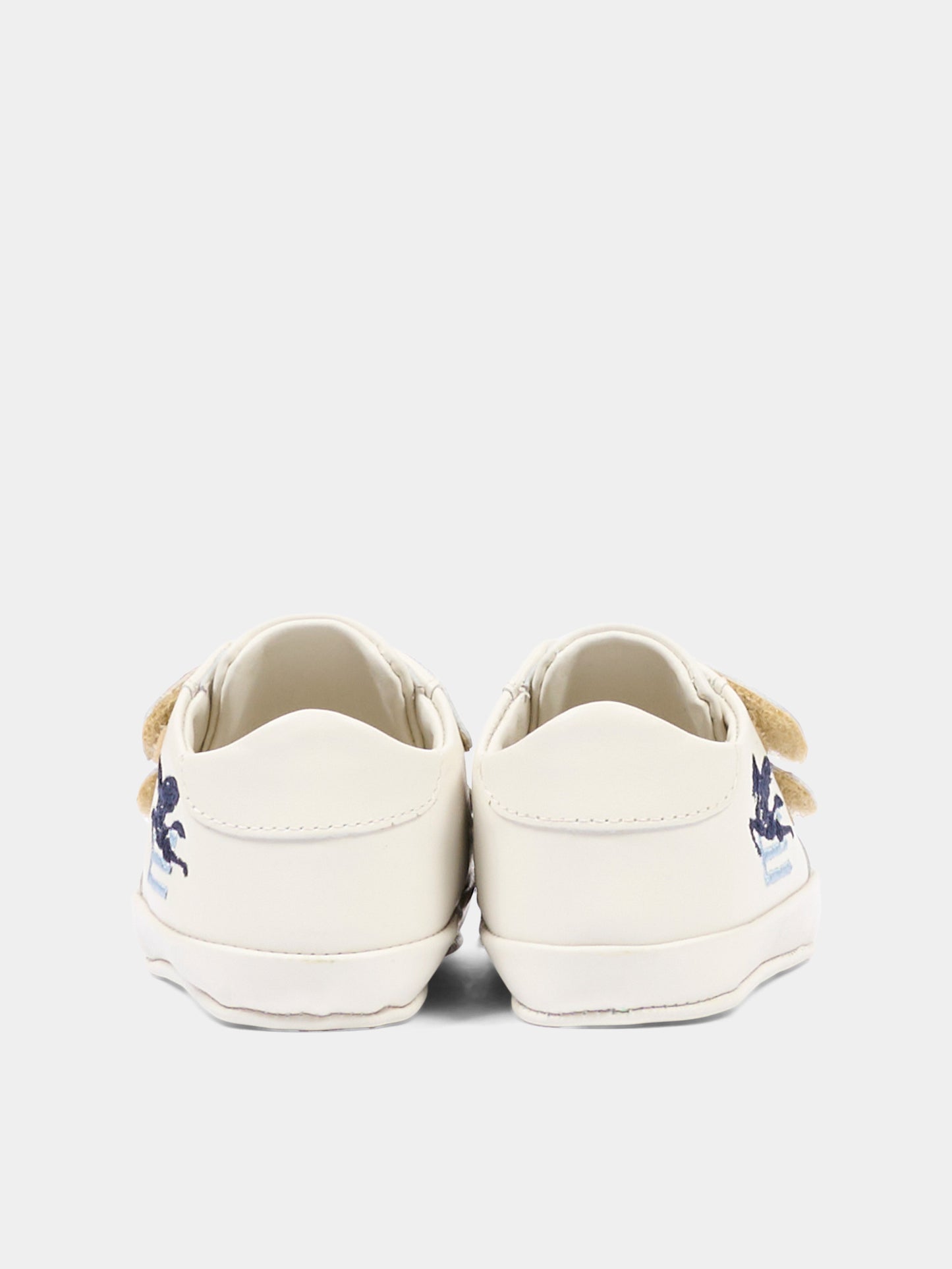 Sneakers avorio per neonati con Pegaso,Etro,GV0516 Z2132 105BL