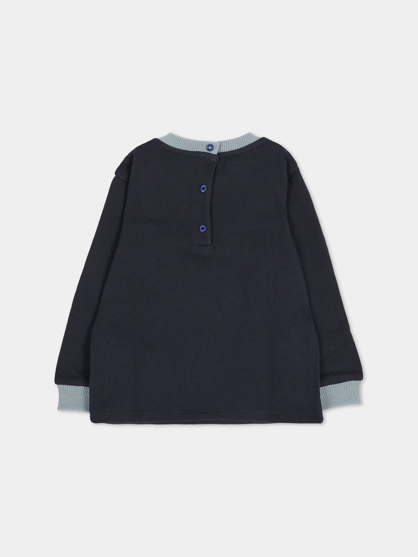 Felpa girocollo blu per neonati con logo,Etro,GV4530 Z2434 635