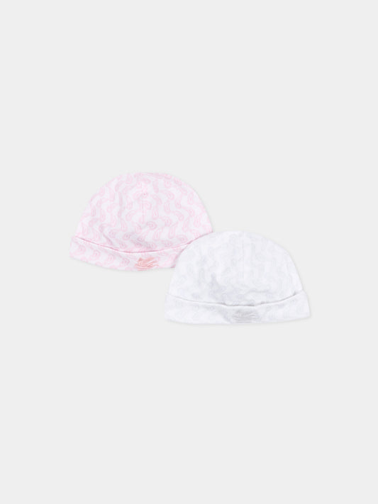 Set cappelli per neonata rosa,Etro,GU0509 J0409 505GR