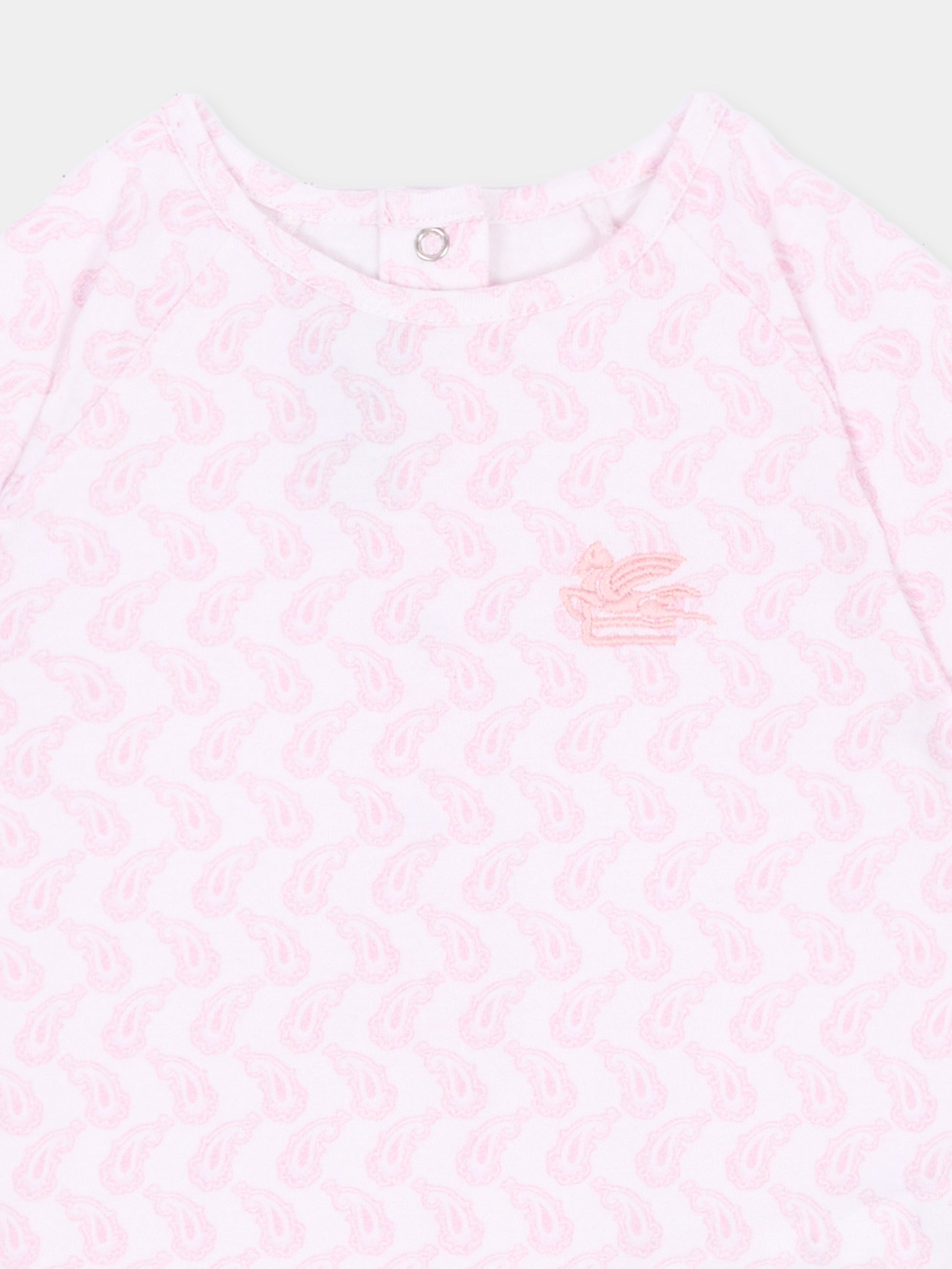 Pagliaccetto rosa per neonata,Etro,GUA571 J0409 505RS