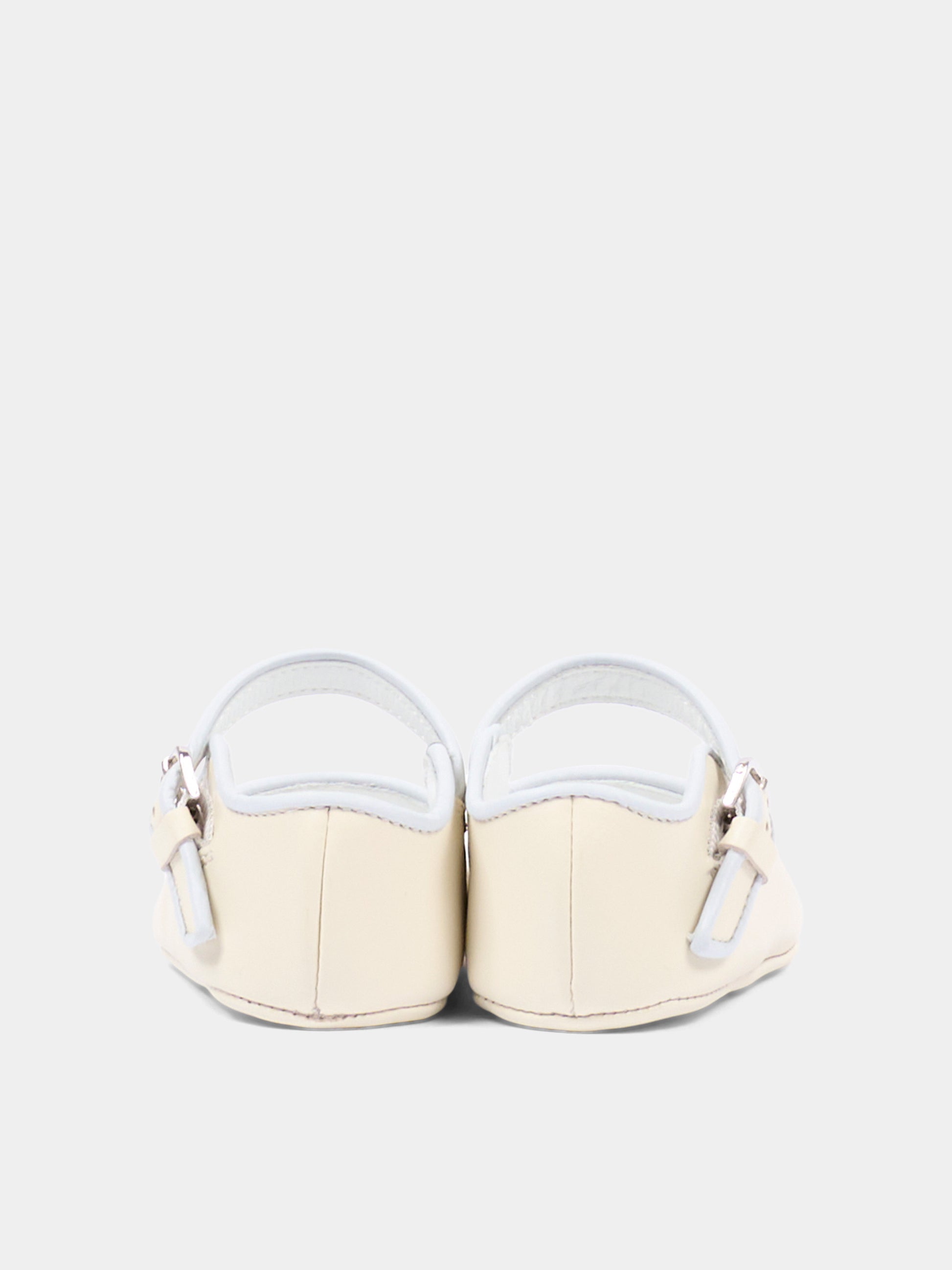 Ballerine avorio per neonata con fiore,Etro,GU0016 Z2132 105
