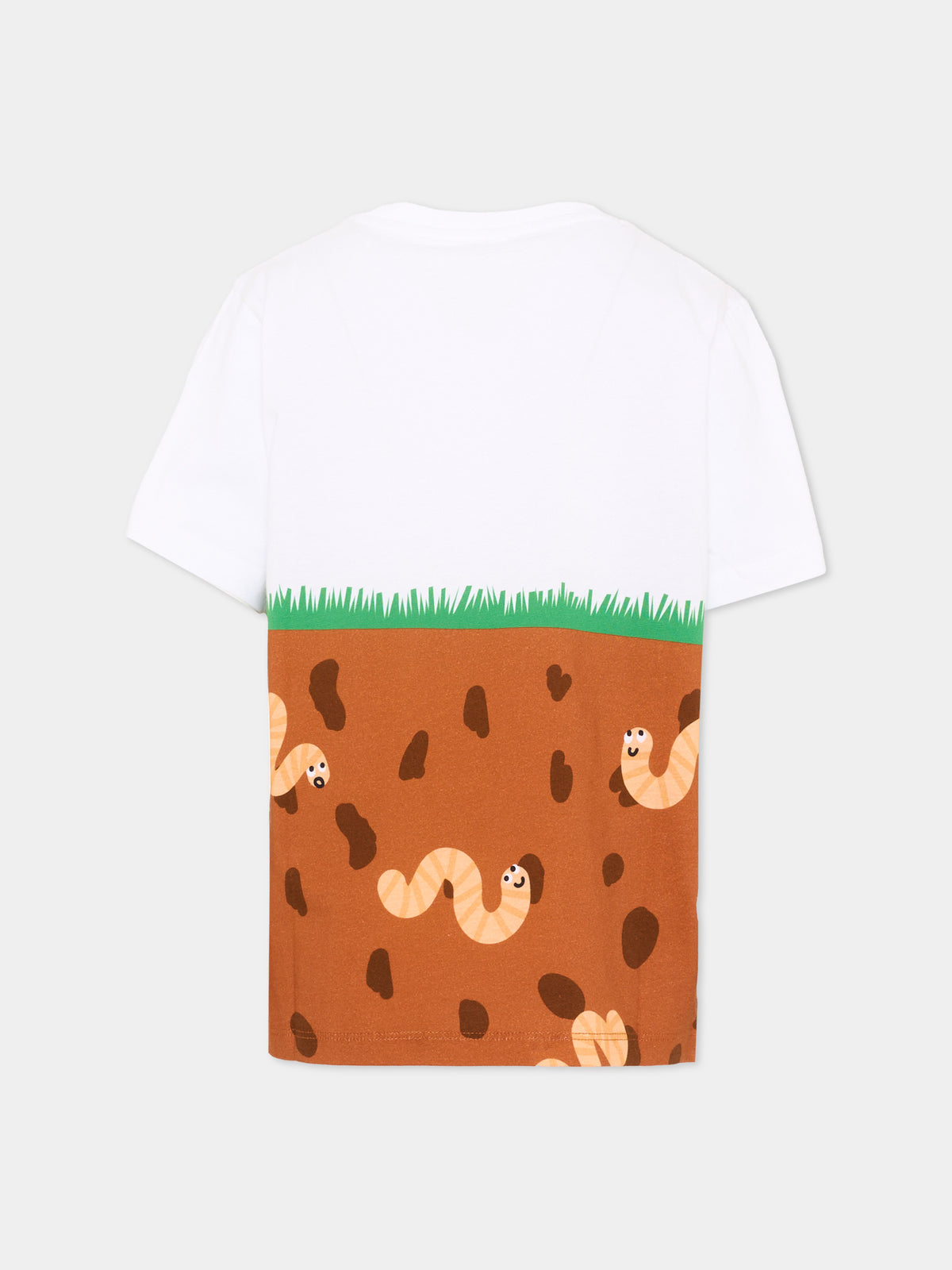 T-shirt bianca per bambino con stampa,Stella Mccartney Kids,TV8Q81 Z0434 999