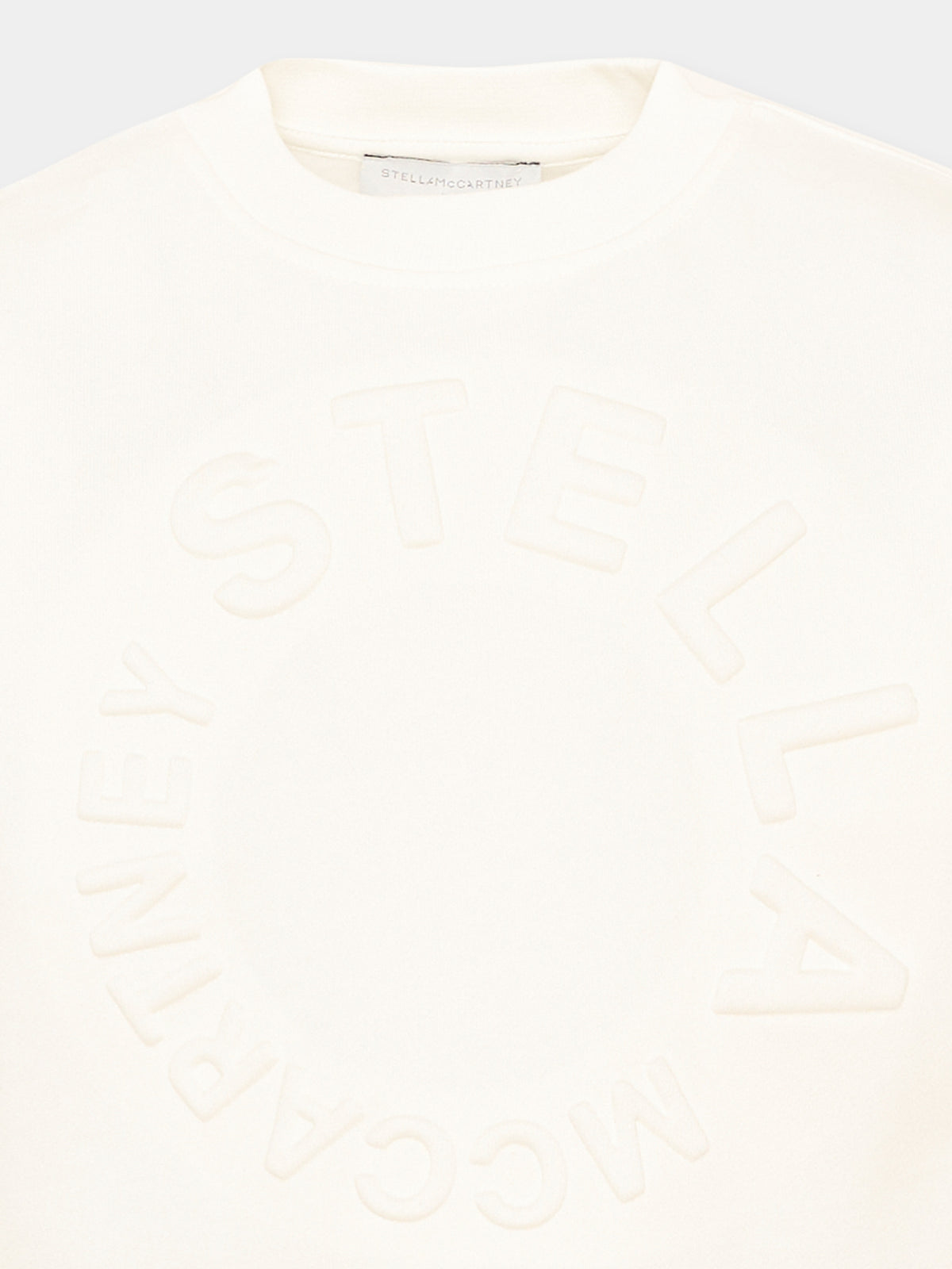 Felpa girocollo avorio per bambina con logo,Stella Mccartney Kids,TV4P30 Z0453 101