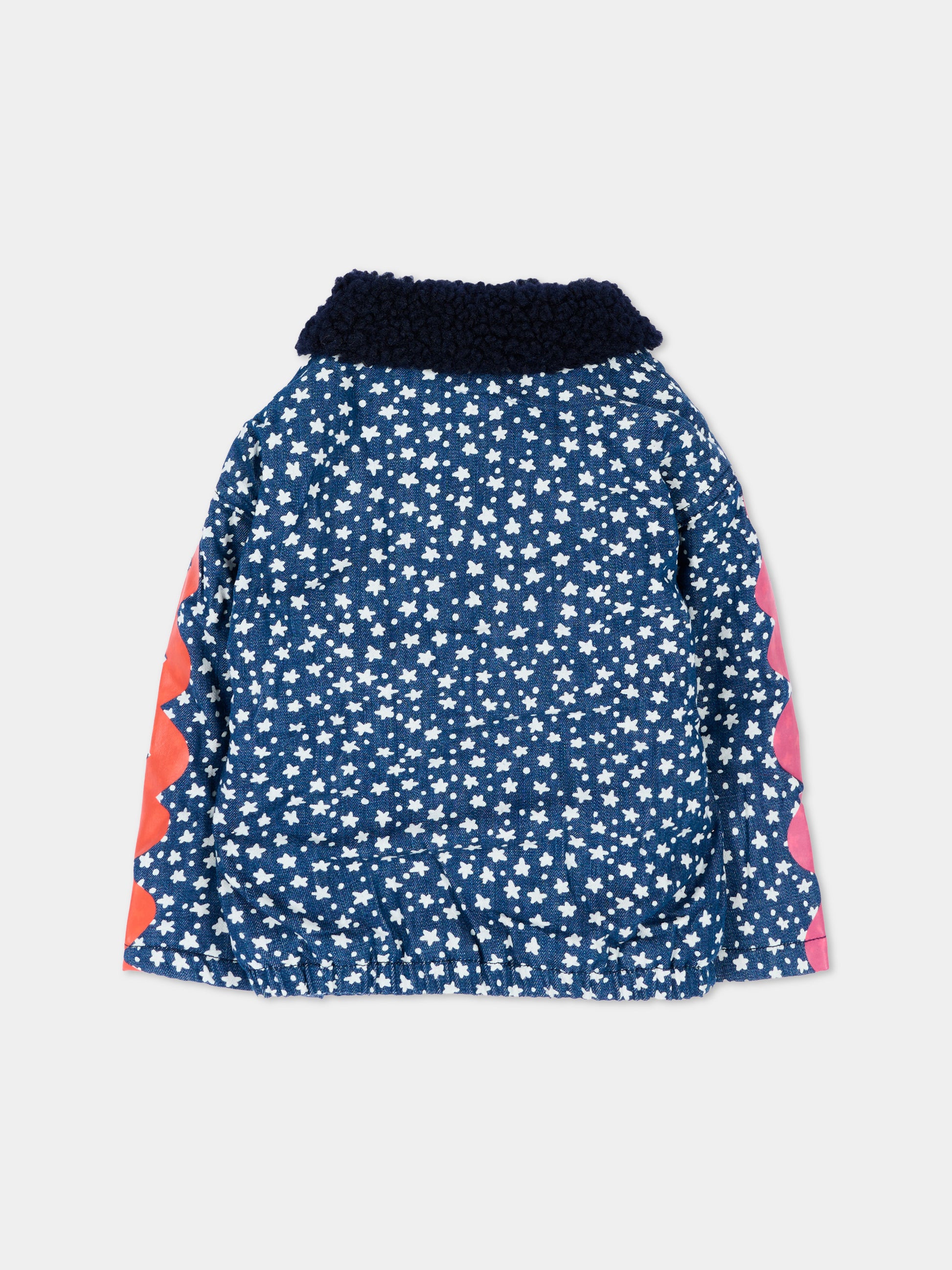 Bomber blu per neonata con stelle,Stella Mccartney Kids,TX2027 Z3193 618BC