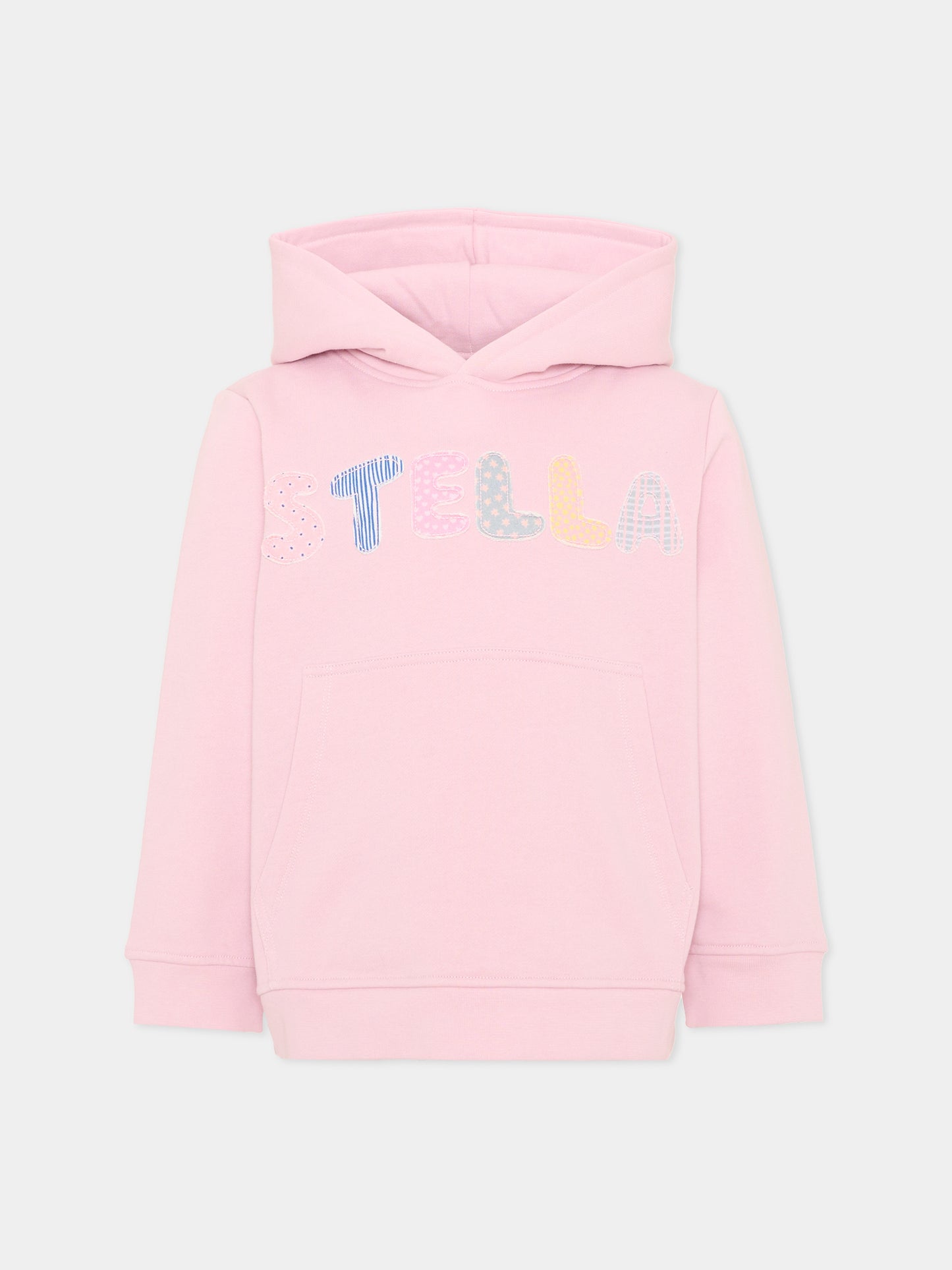 Felpa con cappuccio rosa per bambina con logo,Stella Mccartney Kids,TX4A90 Z3059 568