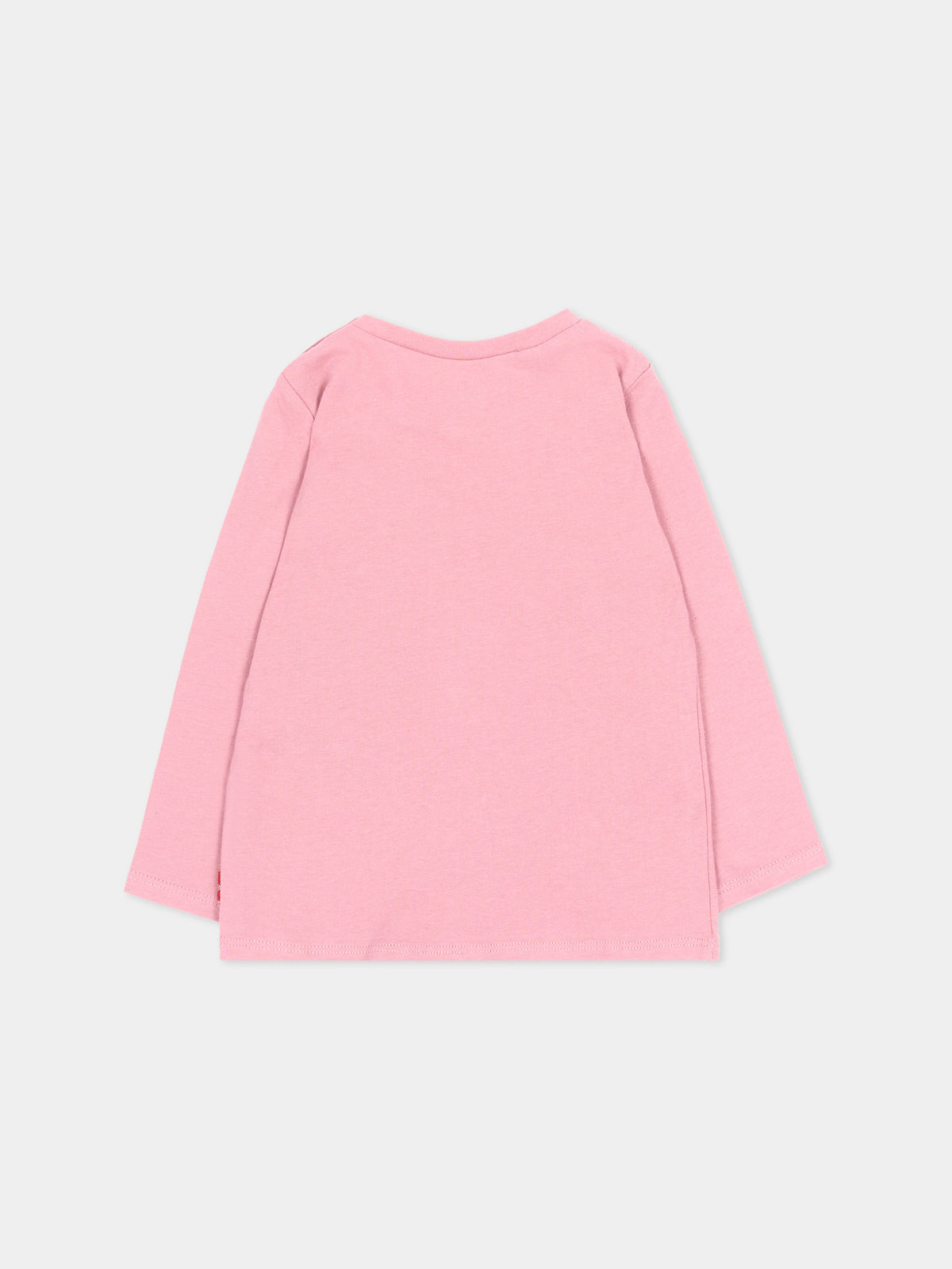 T-shirt a manica lunga rosa con logo per neonata,Levi's Kids,1EA643 PCV