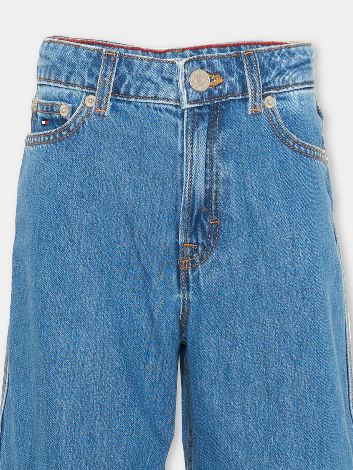 Jeans denim per bambina svasati,Tommy Hilfiger Junior,KG0KG09421 1A4