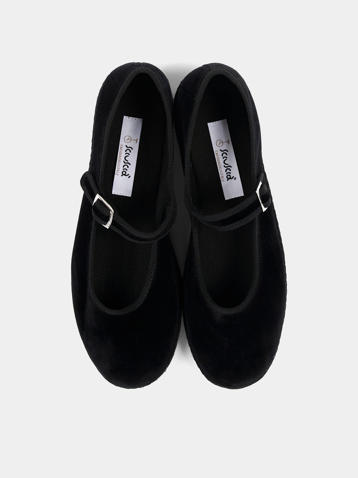 Ballerine nere Maryjane Velvet per bambina,Sciuscià,MARYJANE VELEVET BLACK