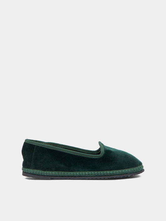 Mocassini verde Baby Tragara Velvet per bambini,Sciuscià,BABY TRAGARA VELVET GREEN