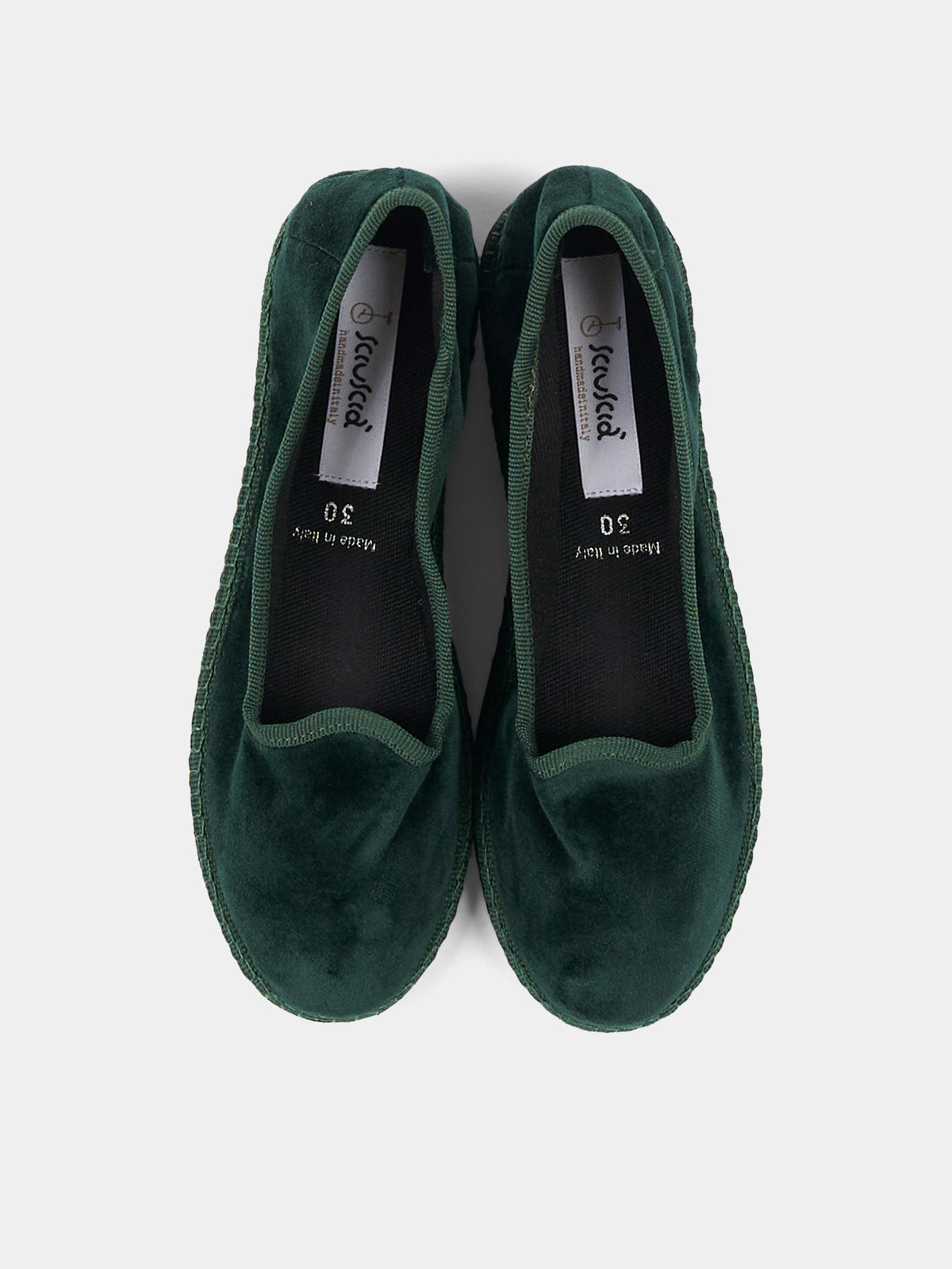 Mocassini verdi Baby Tragara Velvet per bambini,Sciuscià,BABY TRAGARA VELVET GREEN
