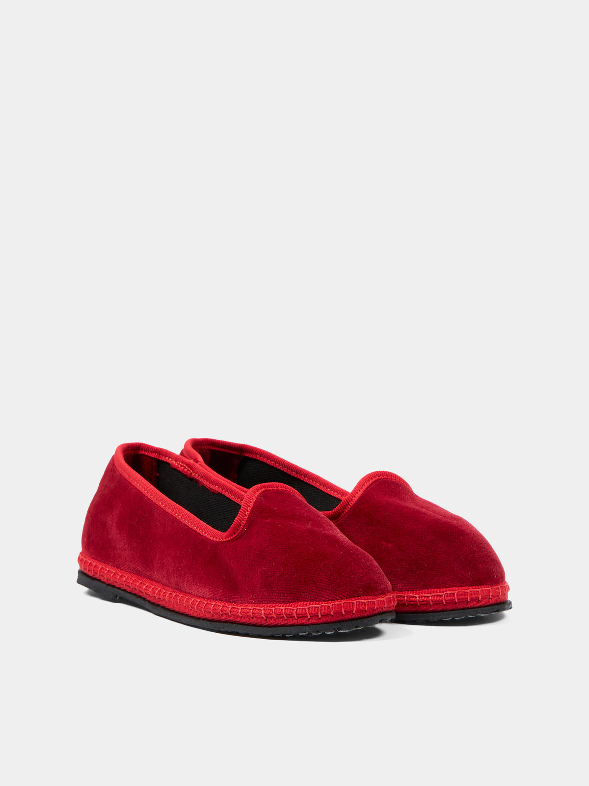Mocassini rossi Baby Tragara Velvet per bambini,Sciuscià,BABY TRAGARA VELEVET DARK RED