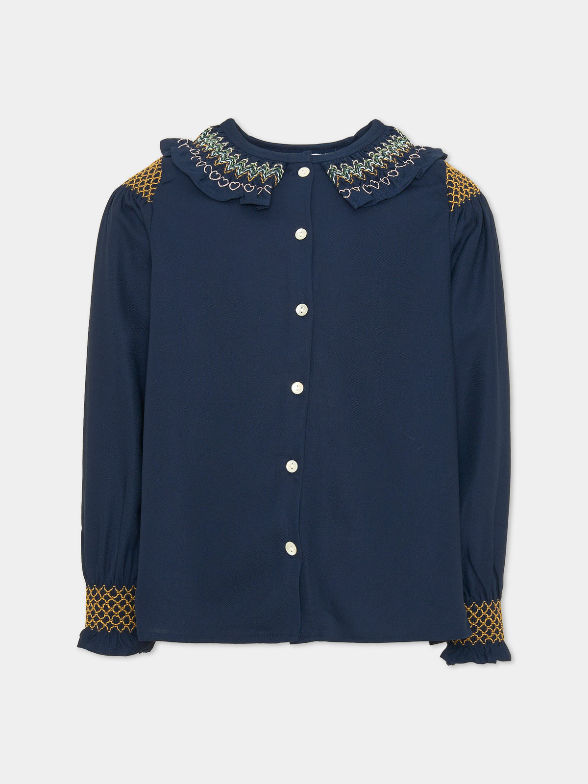Camicia a manica lunga blu Raula per bambina,Molo,2W25C204 8552