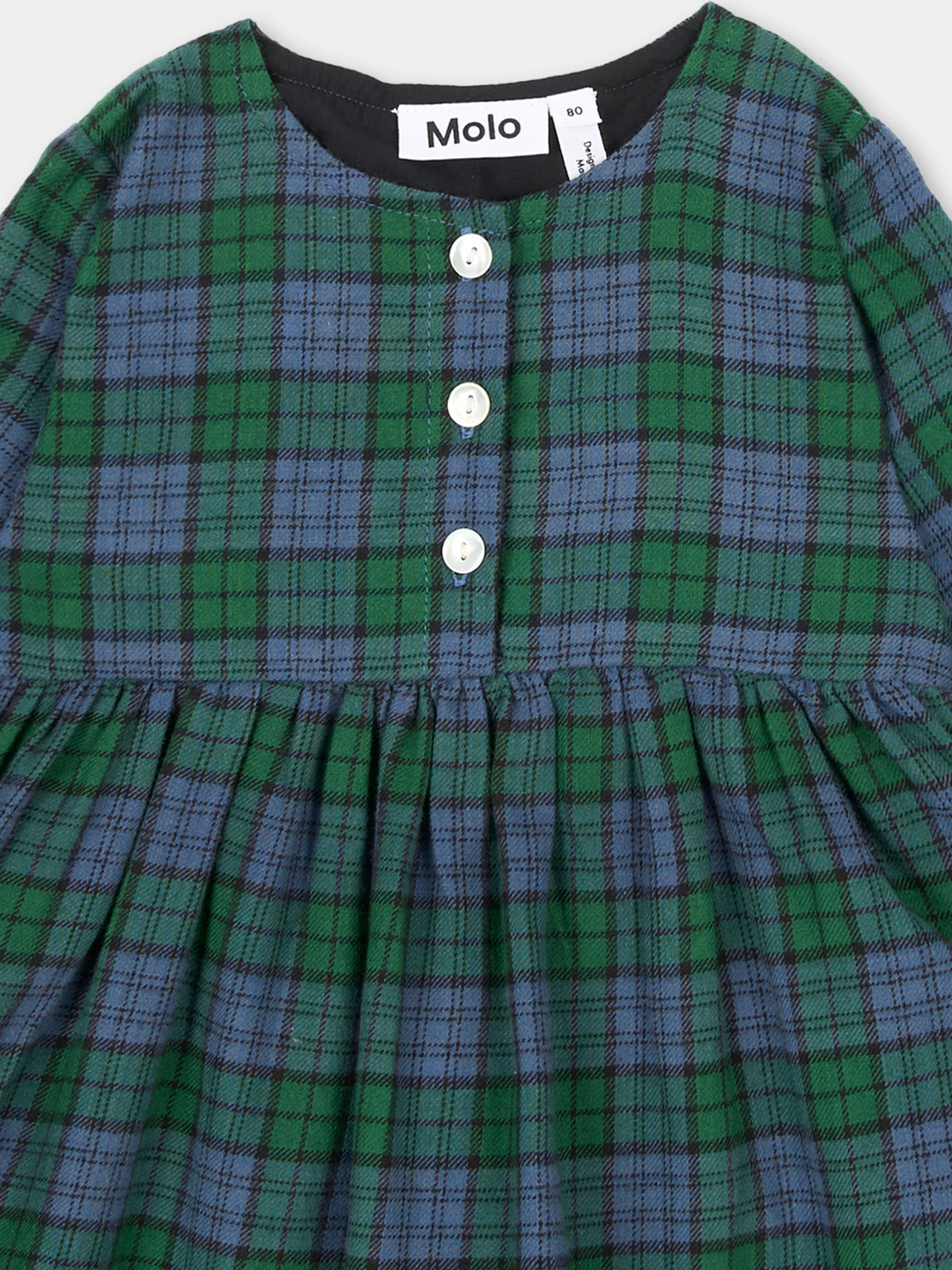 Vestito a manica lunga verde Cele per neonata,Molo,4W25E213 5980