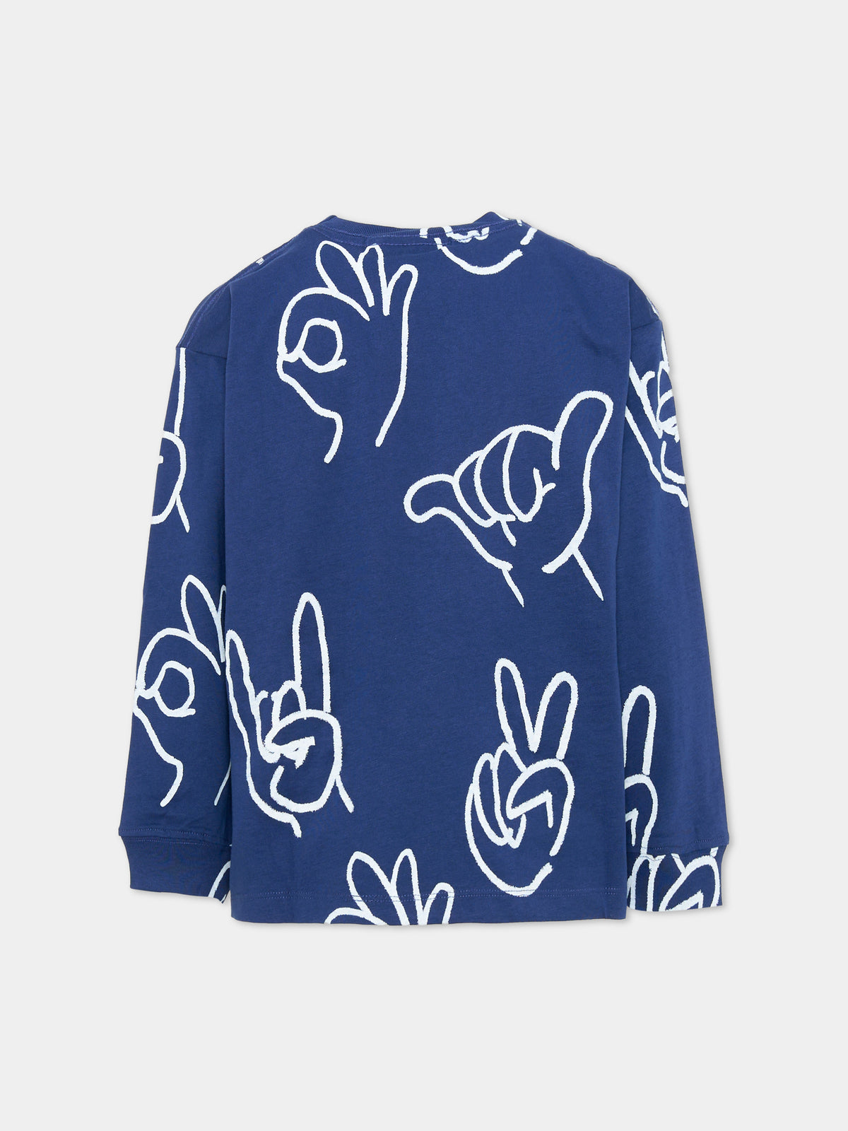 T-shirt a manica lunga blu Rube per bambino con stampa,Molo,1W25A406 9455