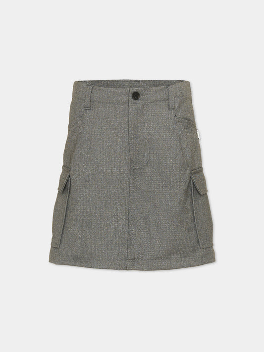 Gonna grigia Belli per bambina cargo,Molo,2W25D115 9436