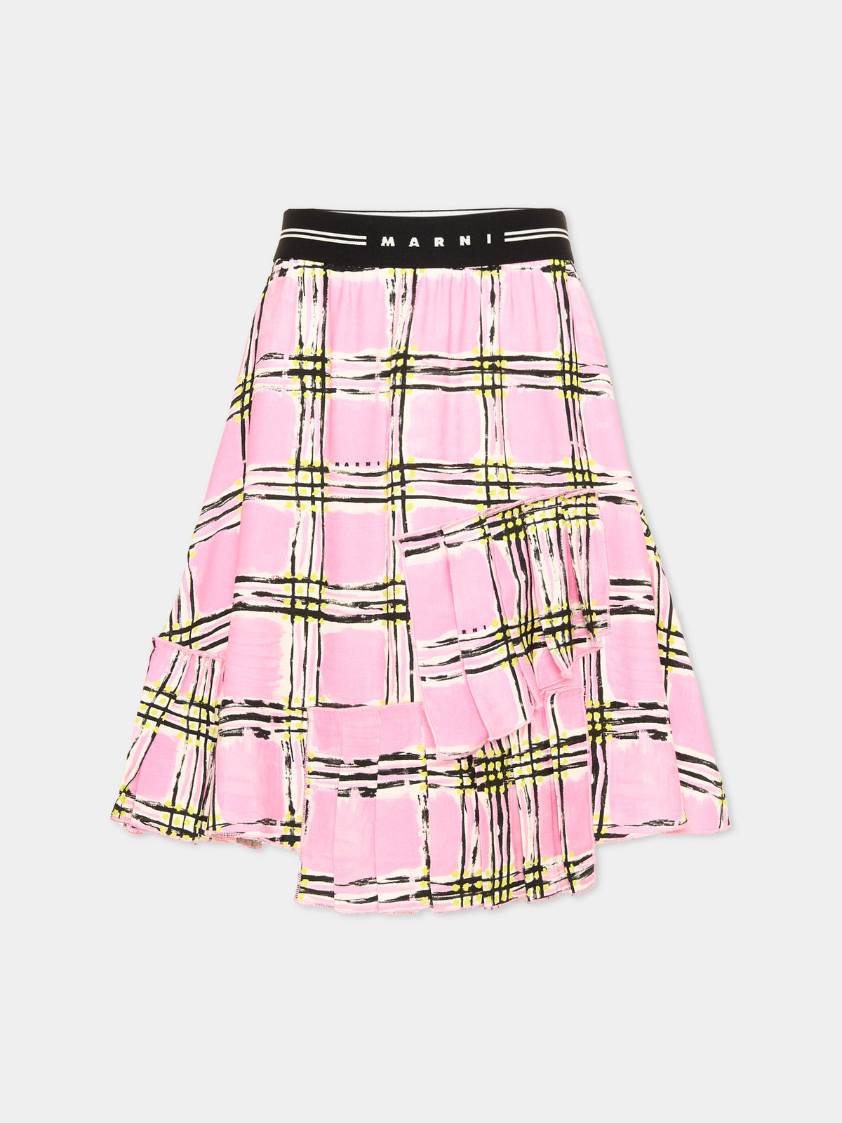 Gonna rosa per bambina a quadri,Marni Kids,M01187 M00ST 0M345
