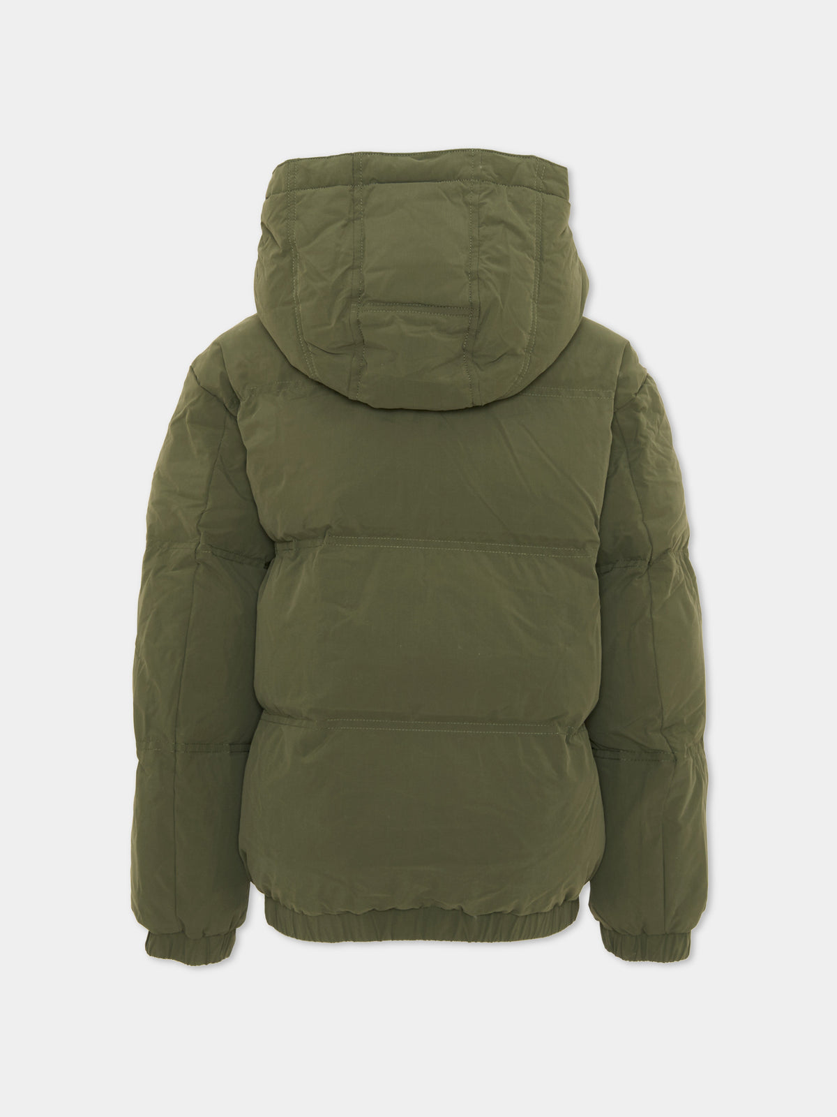 Piumino verde per bambino con cappuccio,Diesel,J02422 KXBQ0 K513
