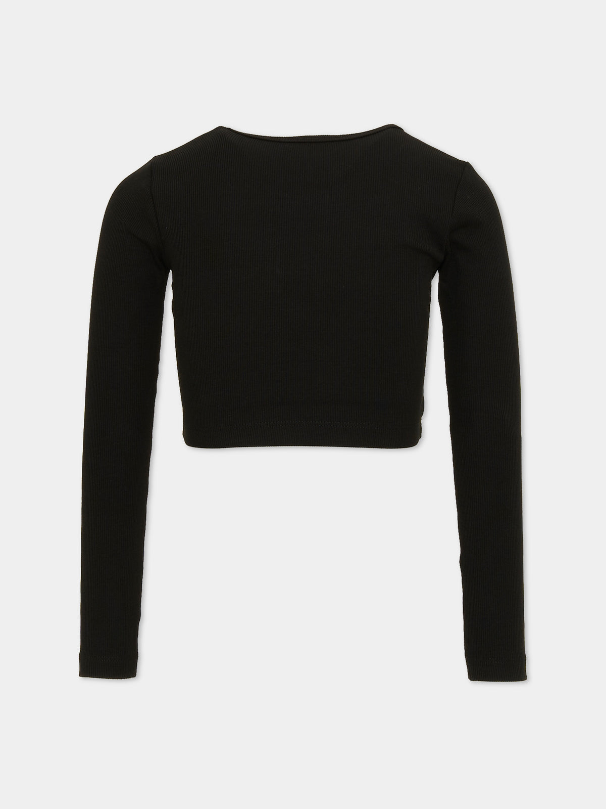 T-shirt a manica lunga nera per bambina,Diesel,J02452 KYAZY K900