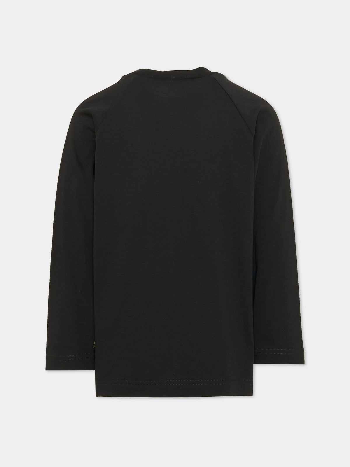 T-shirt a manica lunga nera per bambini,N°21 Kids,N2107Q N0153 0N900