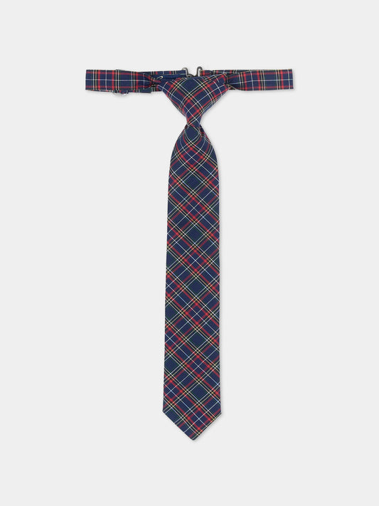 Cravatta blu per bambino tartan 6-9 anni,Sergio Carignani,CRA101 TARTAN